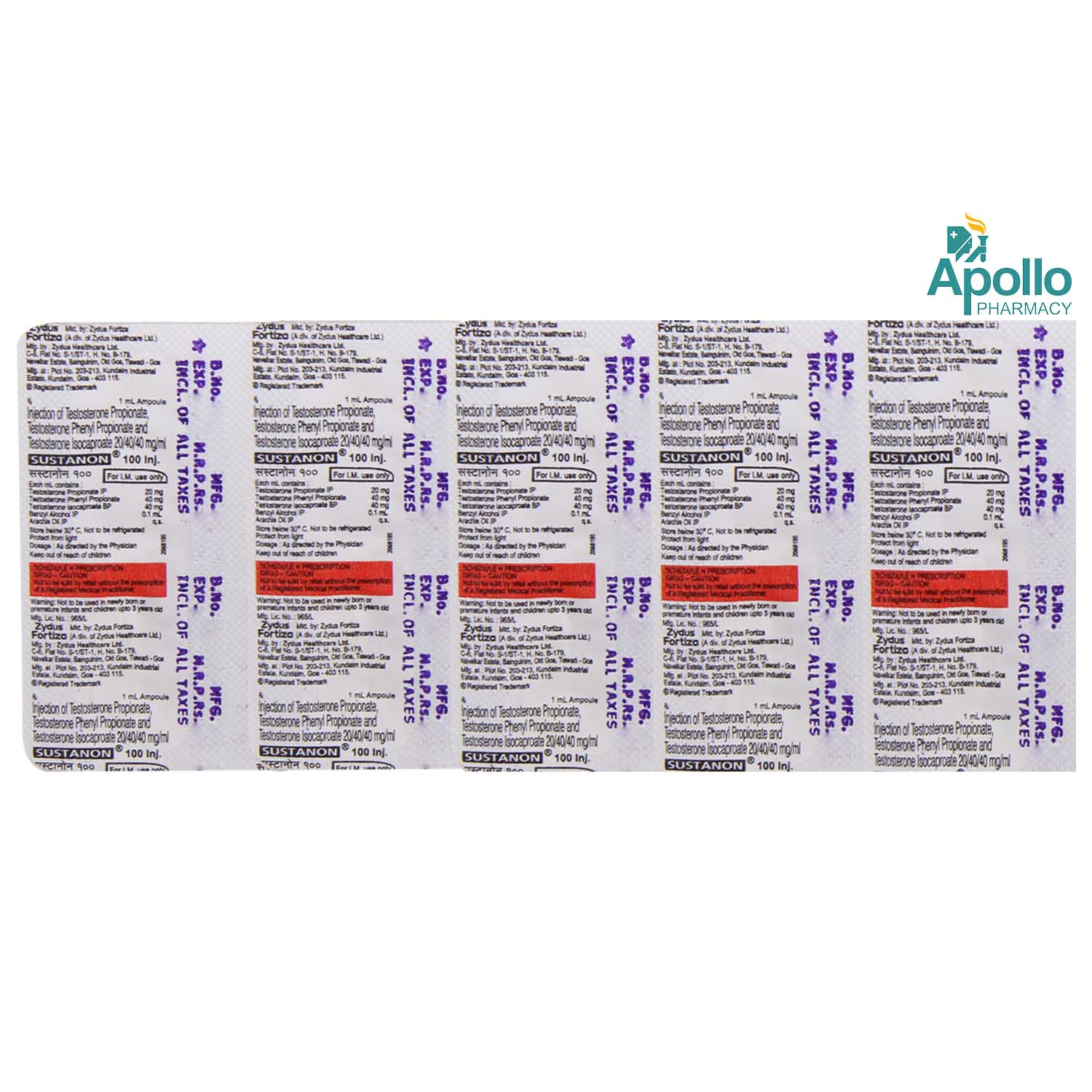 SUSTANON 100MG INJECTION, Pack of 1 INJECTION SUSTANON 100MG INJECTION, Pack of 1 INJECTION
