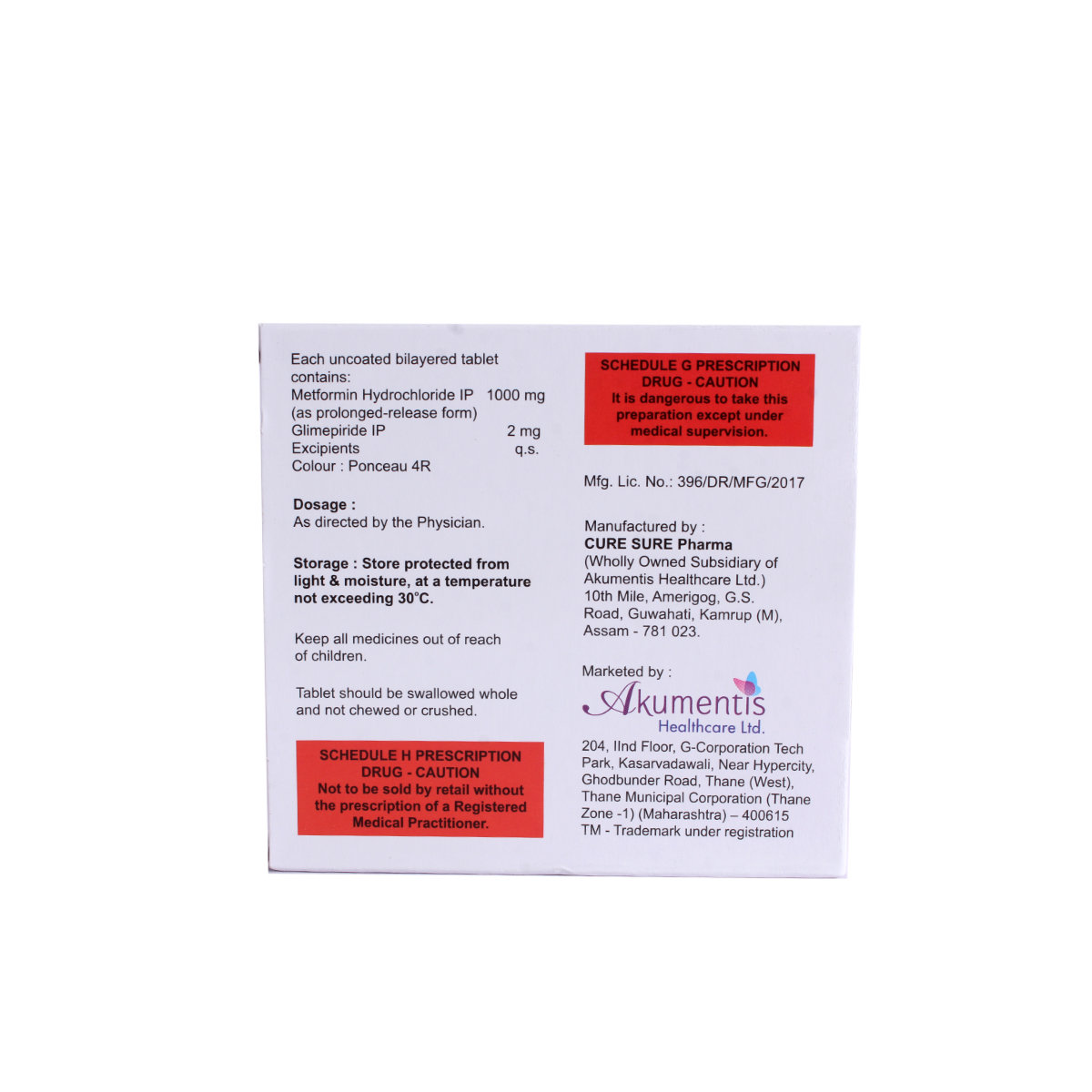 Switglim-M 2 mg/1000 mg Tablet 15's, Pack of 15 TABLETS Switglim-M 2 mg/1000 mg Tablet 15's, Pack of 15 TABLETS