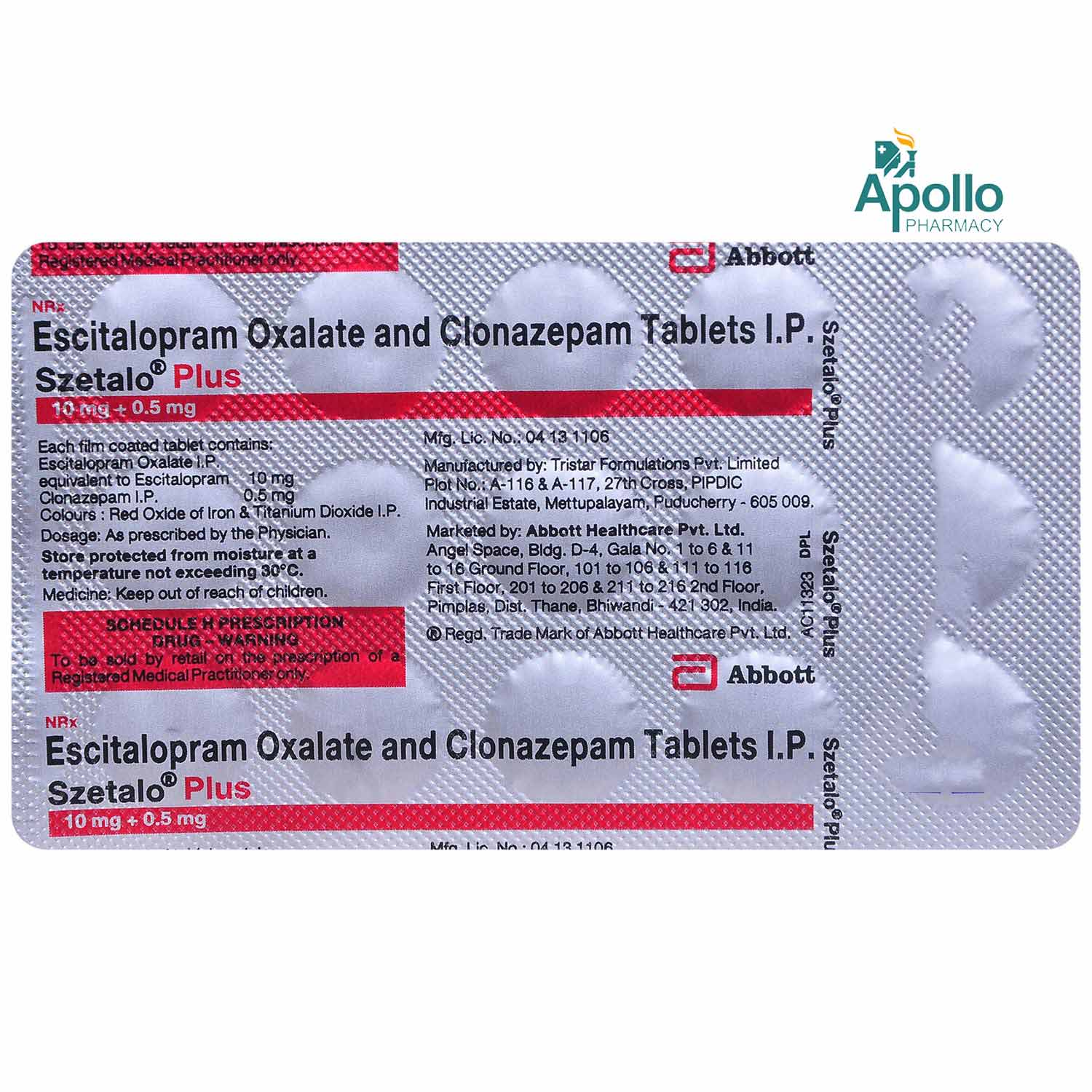 Szetalo Plus Tablet 15's, Pack of 15 TABLETS Szetalo Plus Tablet 15's, Pack of 15 TABLETS