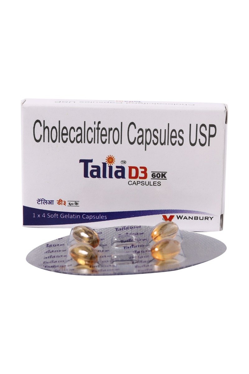 Talia D3 60K Capsule 4's, Pack of 4 Talia D3 60K Capsule 4's, Pack of 4