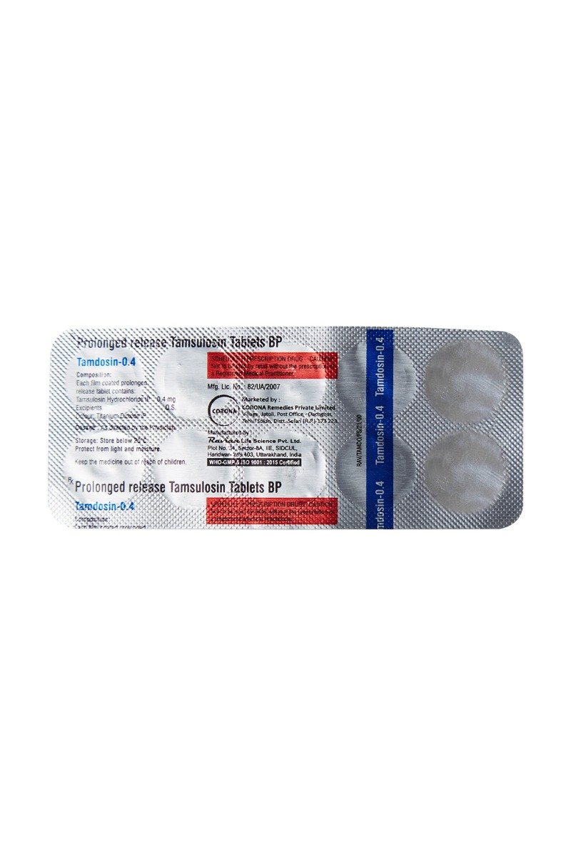 Tamdosin 0.4 Tablet 10's, Pack of 10 TABLETS Tamdosin 0.4 Tablet 10's, Pack of 10 TABLETS