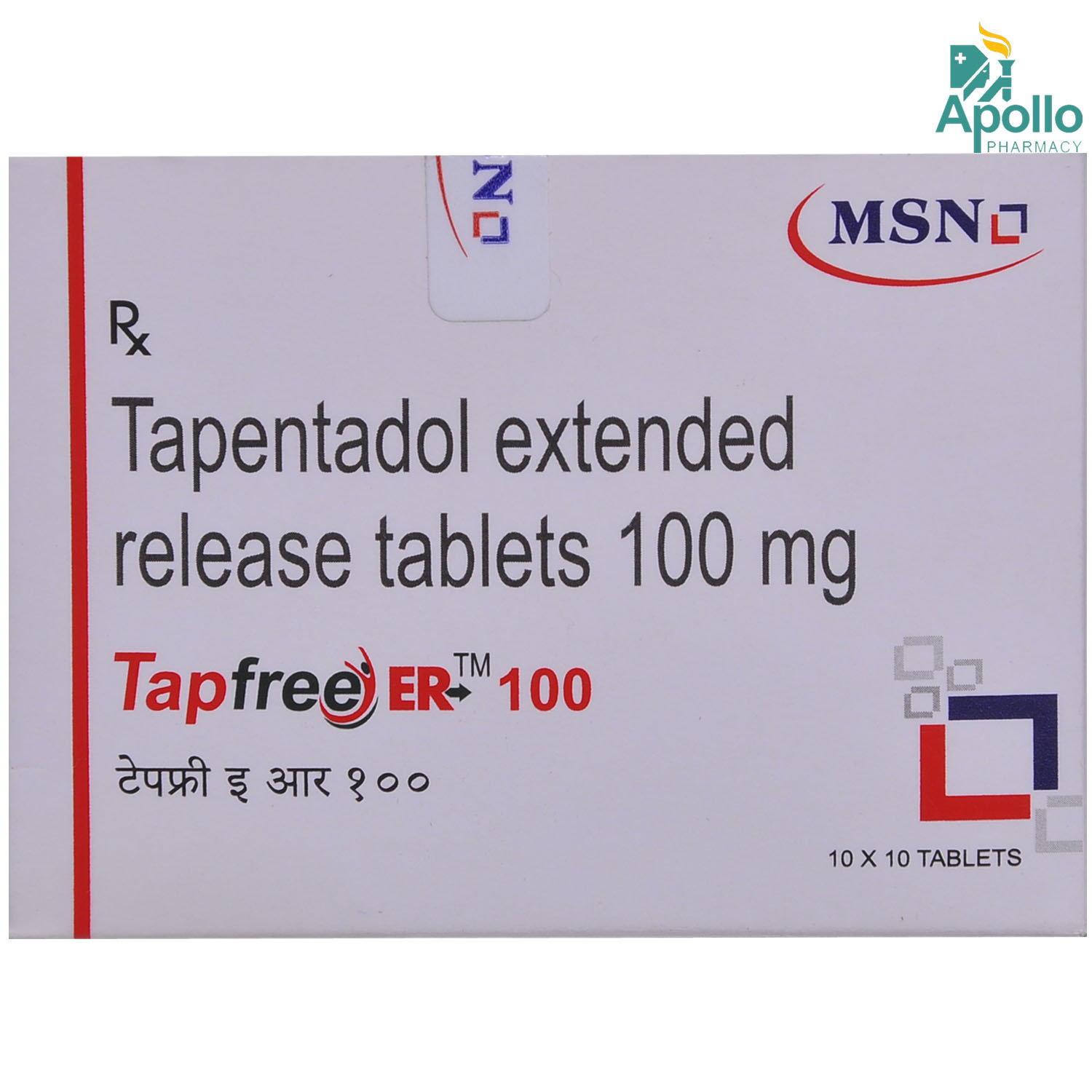Tapfree ER 100 Tablet 10's, Pack of 10 TABLETS Tapfree ER 100 Tablet 10's, Pack of 10 TABLETS