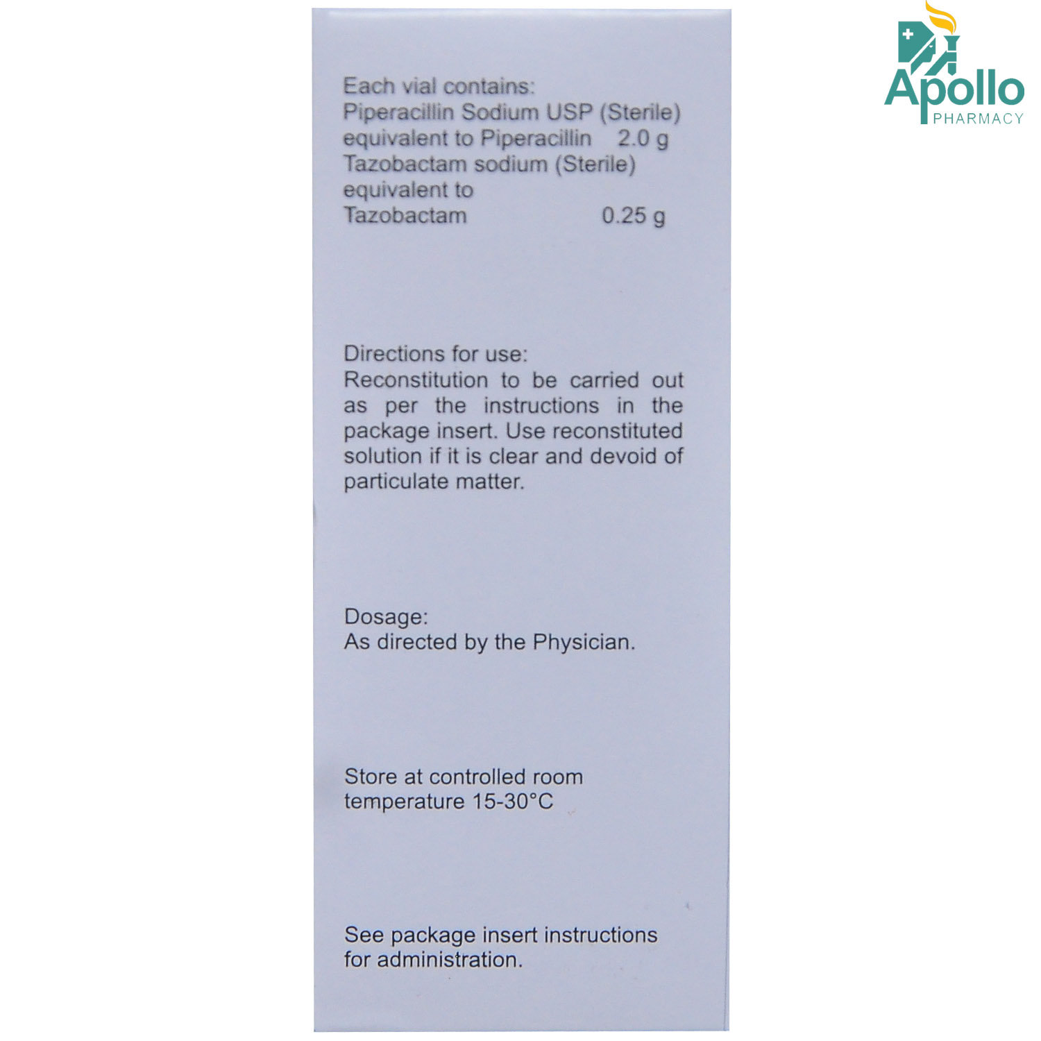 Tazomac 2.25gm Injection 1's, Pack of 1 INJECTION Tazomac 2.25gm Injection 1's, Pack of 1 INJECTION