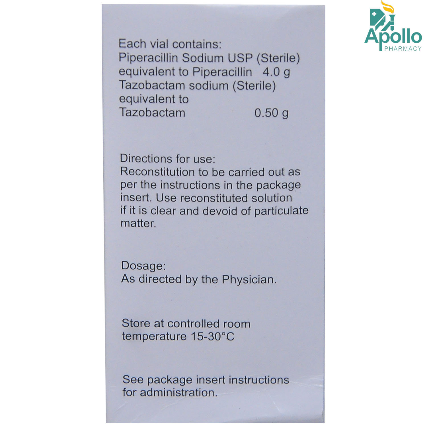 Tazomac 4.5 gm Injection 1's, Pack of 1 INJECTION Tazomac 4.5 gm Injection 1's, Pack of 1 INJECTION