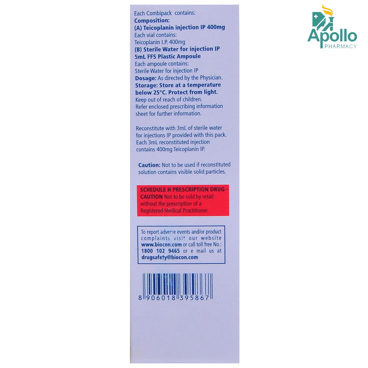 Teconin 400mg Injection, Pack of 1 Injection Teconin 400mg Injection, Pack of 1 Injection