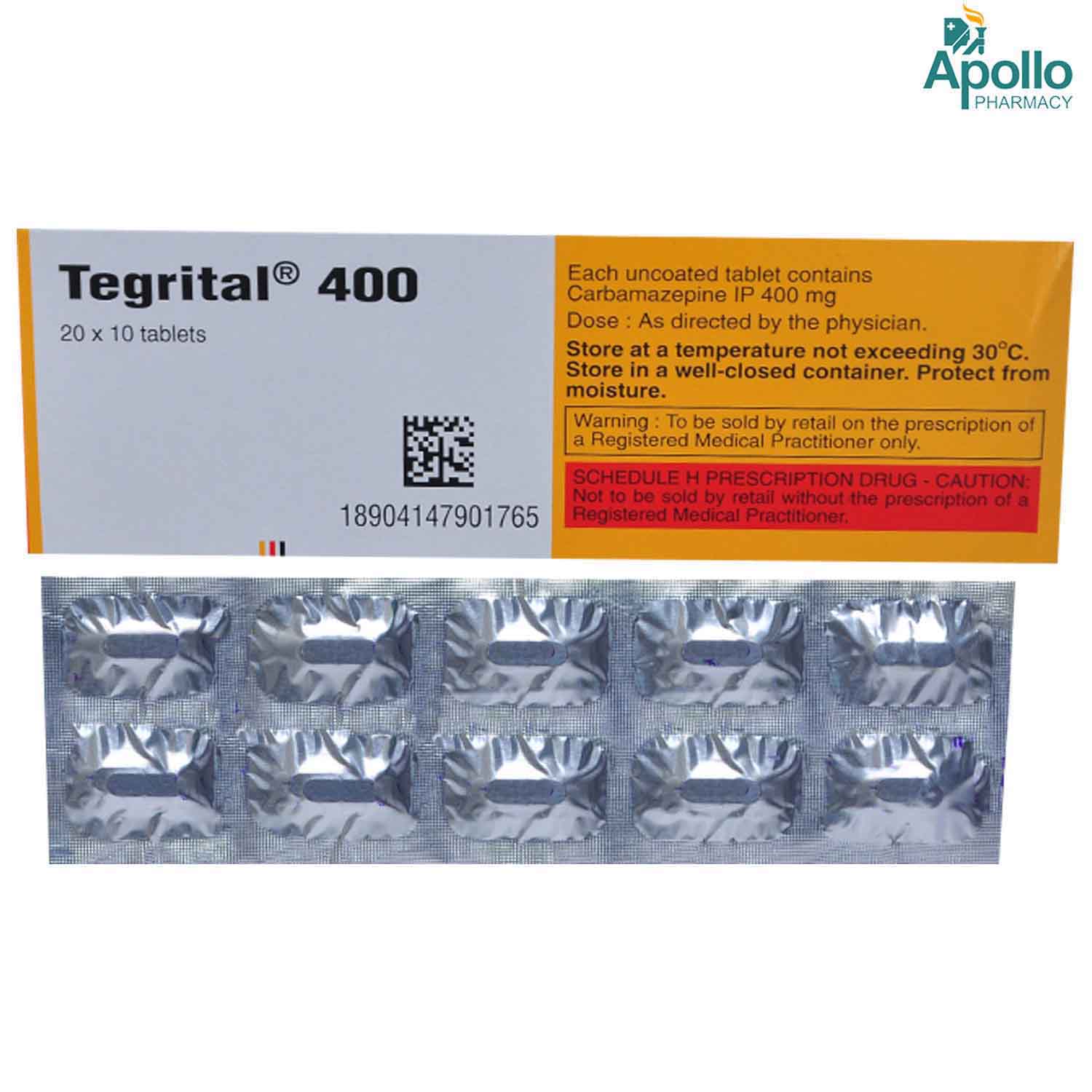 TEGRITAL 400MG TABLET , Pack of 10 TABLETS TEGRITAL 400MG TABLET , Pack of 10 TABLETS