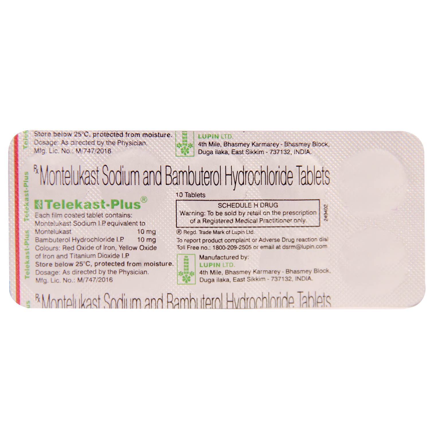 Telekast Plus Tablet 10's, Pack of 10 TABLETS Telekast Plus Tablet 10's, Pack of 10 TABLETS