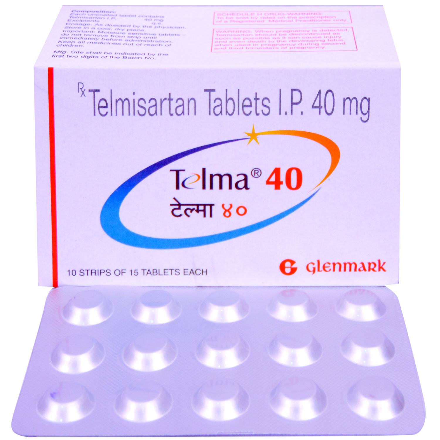 Telma 40 mg Tablet 15's, Pack of 15 TabletS Telma 40 mg Tablet 15's, Pack of 15 TabletS