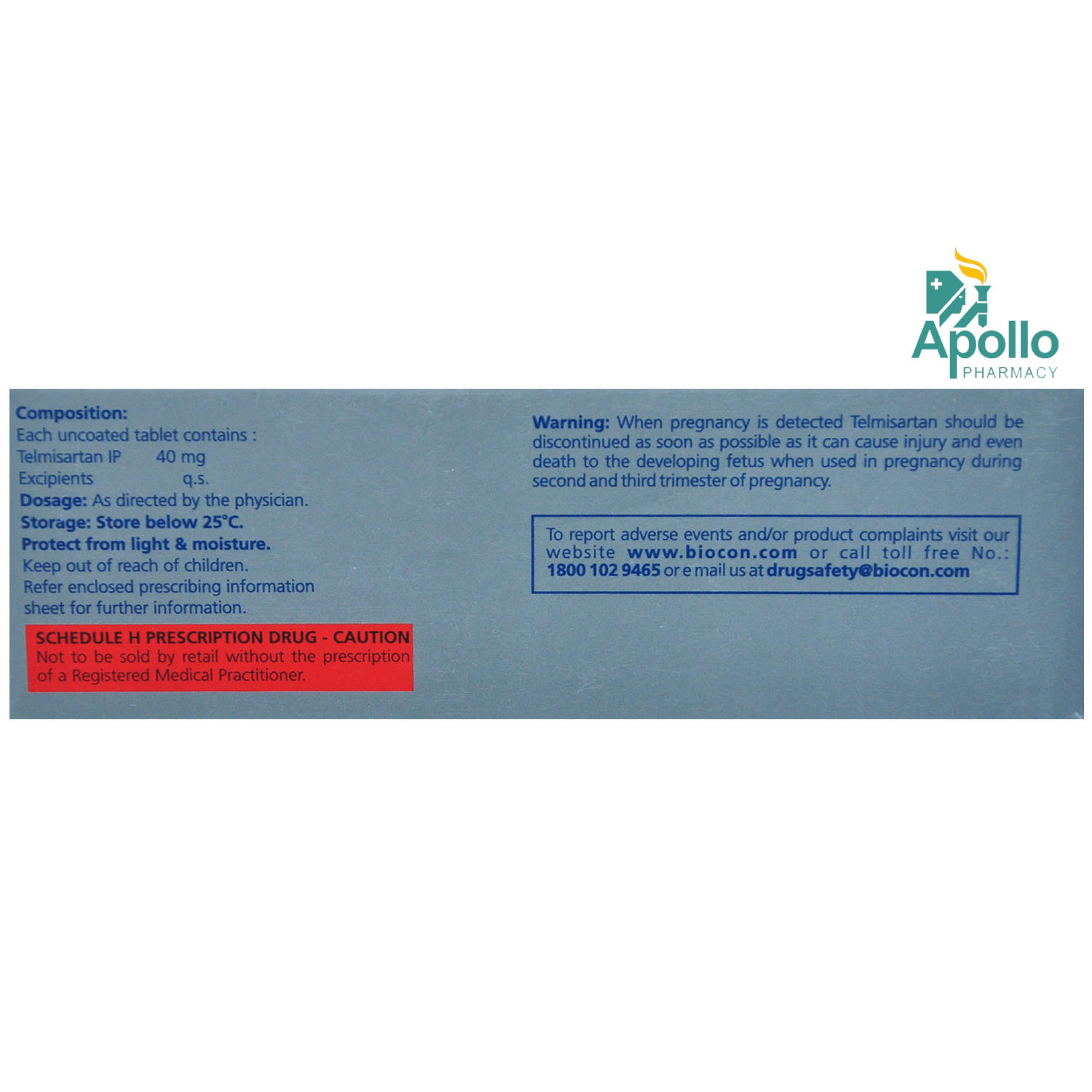 Telmisat 40 Tablet 10's, Pack of 10 TABLETS Telmisat 40 Tablet 10's, Pack of 10 TABLETS