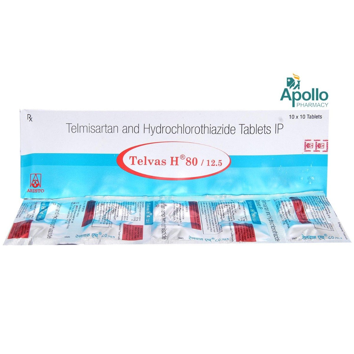 Telvas H 80/12.5 Tablet 10's, Pack of 10 Telvas H 80/12.5 Tablet 10's, Pack of 10