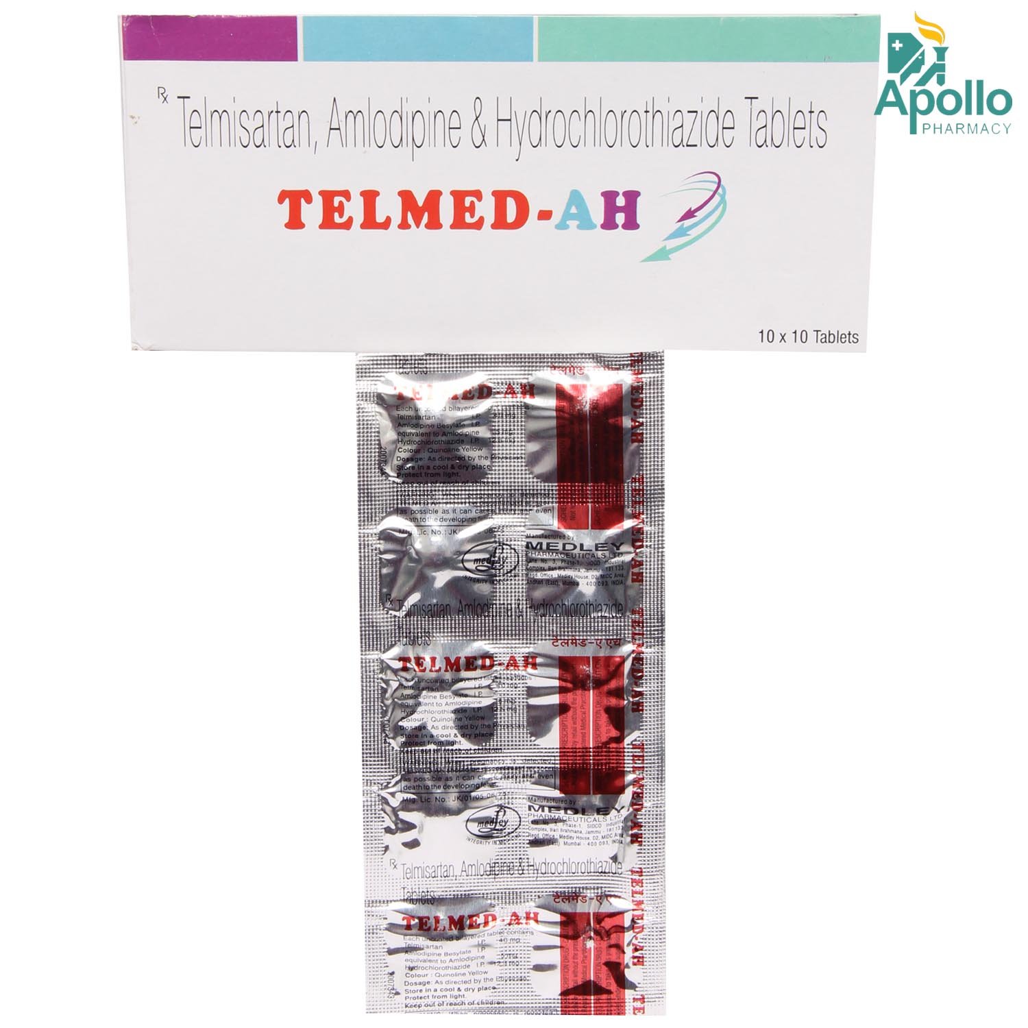 Telmed-AH Tablet 10's, Pack of 10 Telmed-AH Tablet 10's, Pack of 10