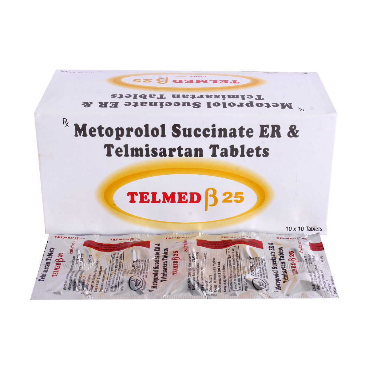 Telmed Beta 25 Tablet 10's, Pack of 10 Telmed Beta 25 Tablet 10's, Pack of 10