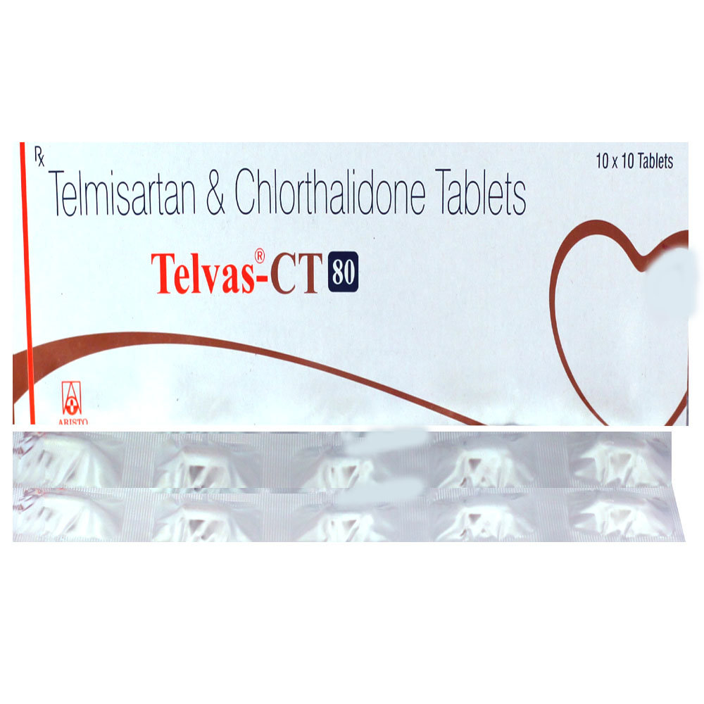 TELVAS CT 80MG TABLET, Pack of 10 TELVAS CT 80MG TABLET, Pack of 10