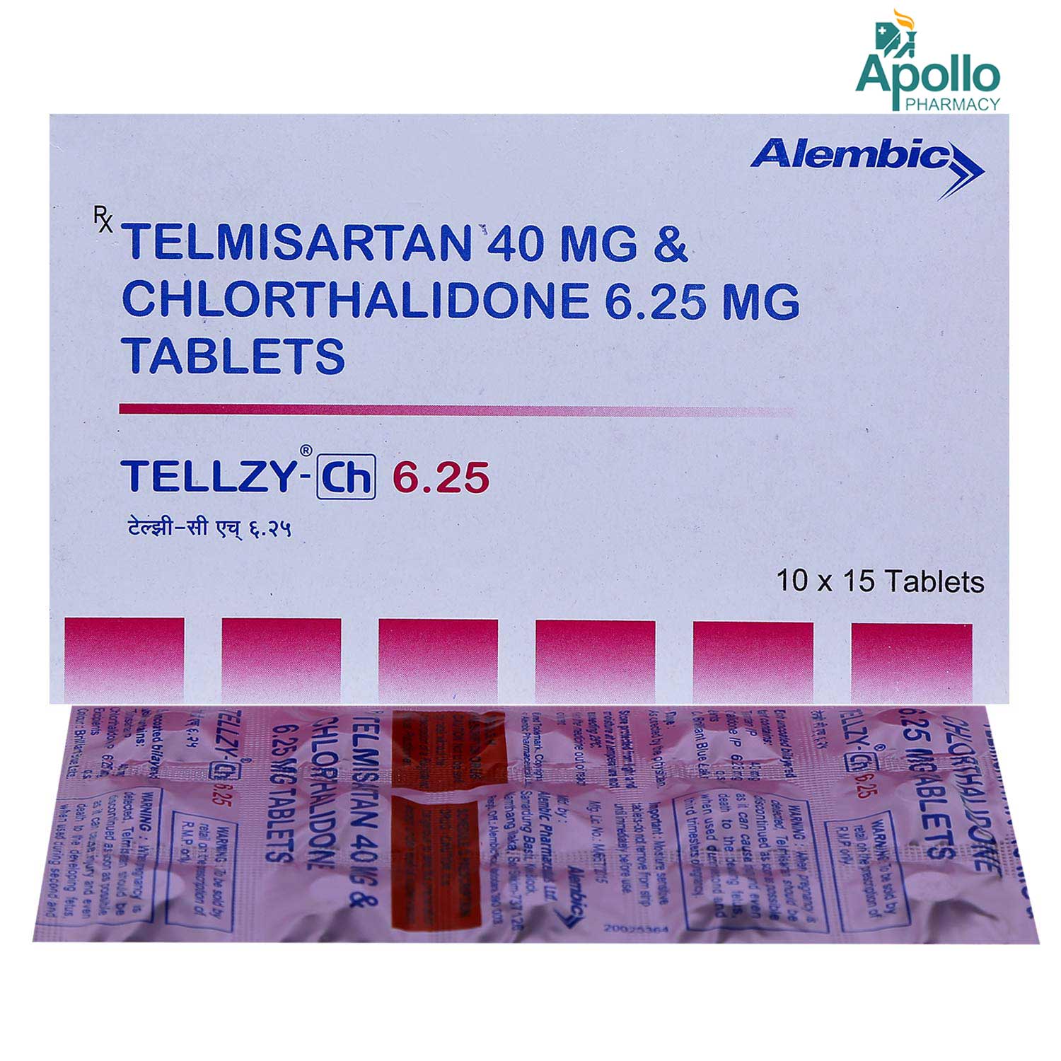 Tellzy-CH 6.25 Tablet 15's, Pack of 15 TabletS Tellzy-CH 6.25 Tablet 15's, Pack of 15 TabletS