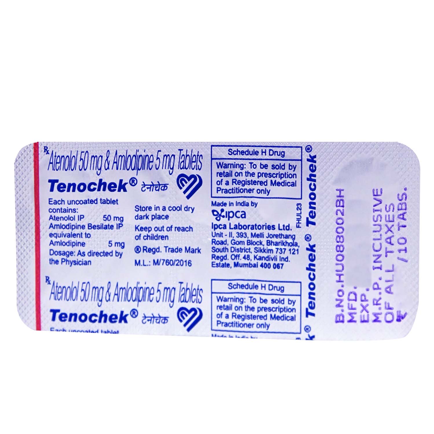 Tenocheck Tablet 10's, Pack of 10 TABLETS Tenocheck Tablet 10's, Pack of 10 TABLETS