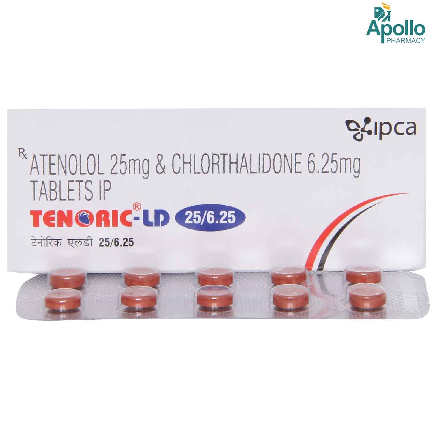 Tenoric LD 25/6.25 Tablet 10's, Pack of 10 TABLETS Tenoric LD 25/6.25 Tablet 10's, Pack of 10 TABLETS