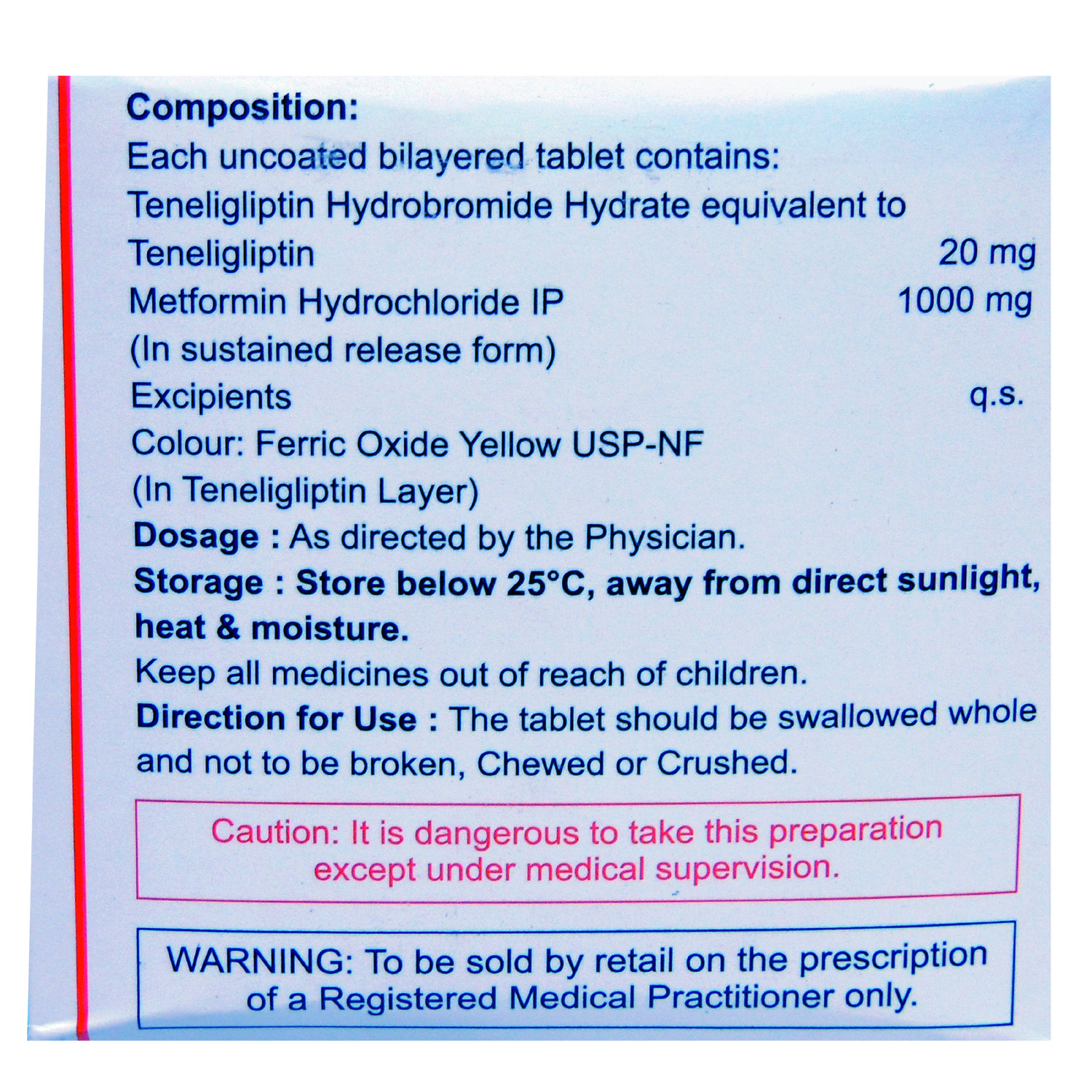 Tendia M Forte Tablet 10's, Pack of 10 TABLETS Tendia M Forte Tablet 10's, Pack of 10 TABLETS