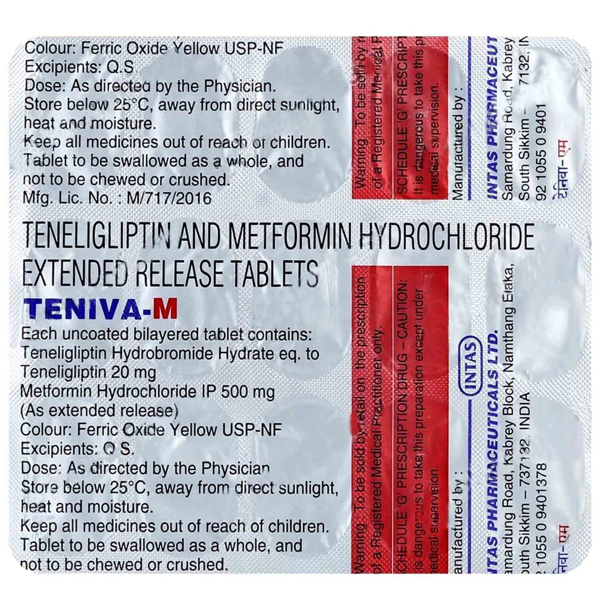 Teniva-M Tablet 15's, Pack of 15 TABLETS Teniva-M Tablet 15's, Pack of 15 TABLETS
