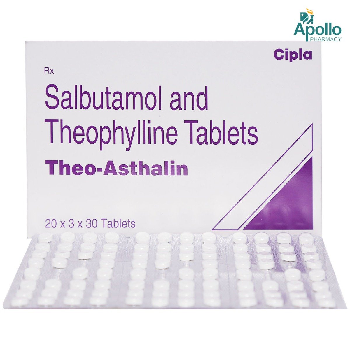 Theo-Asthalin Tablet 30's, Pack of 30 TABLETS Theo-Asthalin Tablet 30's, Pack of 30 TABLETS