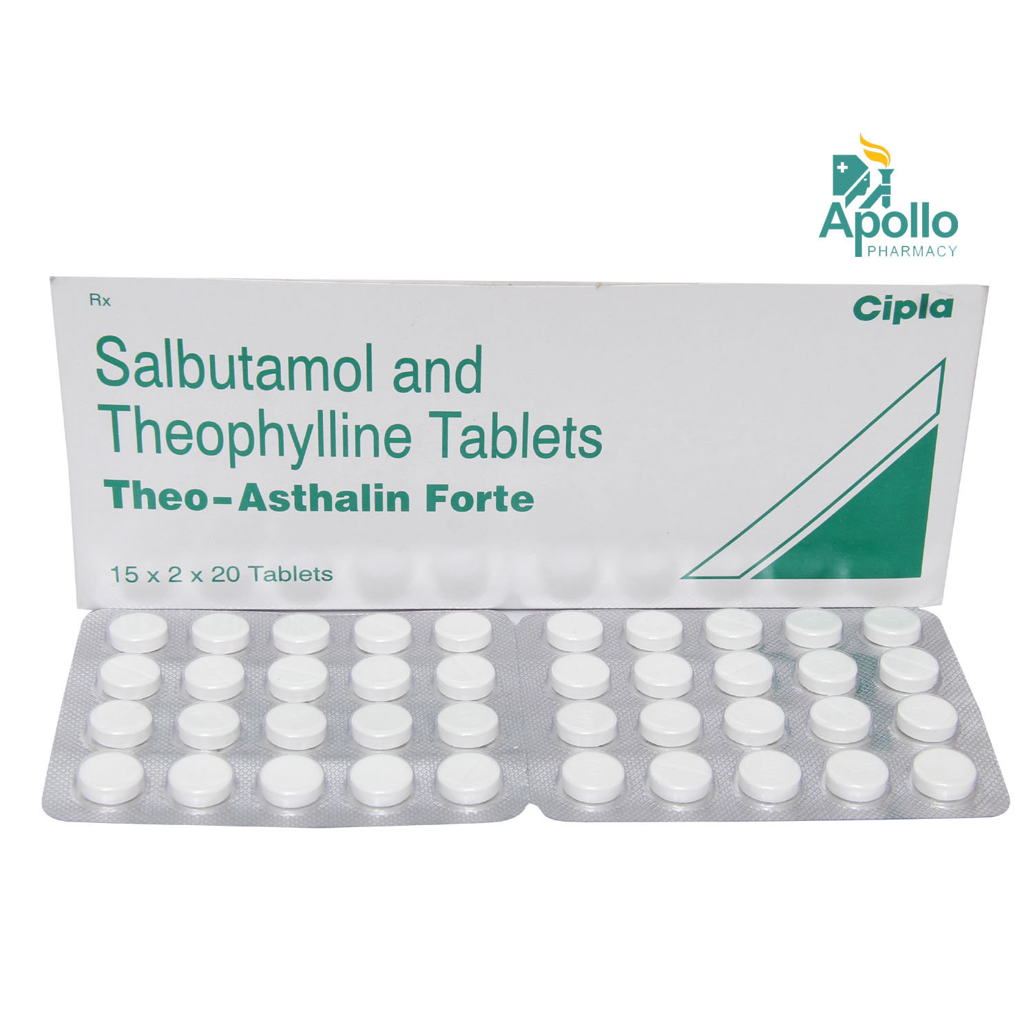 Theo-Asthalin Forte Tablet 20's, Pack of 20 TabletS Theo-Asthalin Forte Tablet 20's, Pack of 20 TabletS