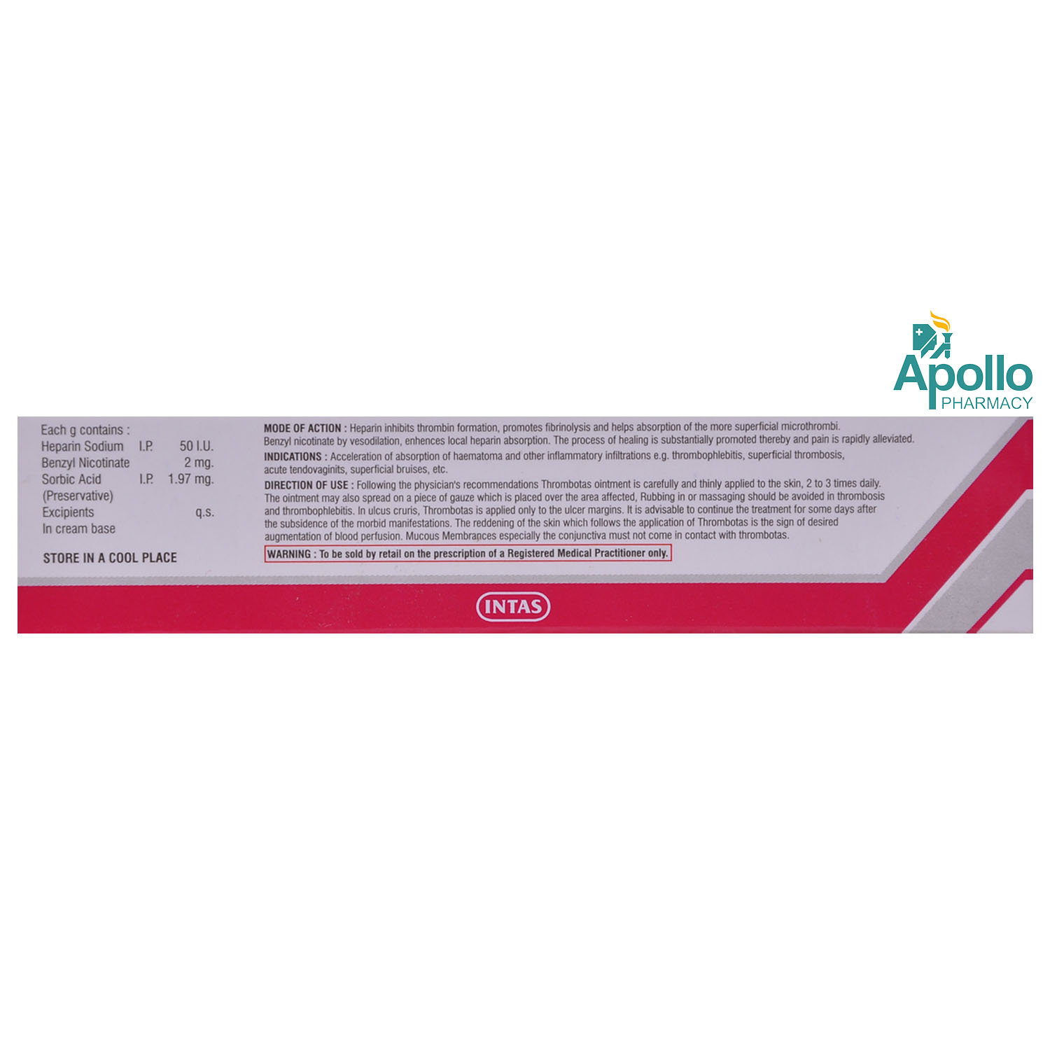Thrombotas Ointment 20 gm, Pack of 1 OINTMENT Thrombotas Ointment 20 gm, Pack of 1 OINTMENT