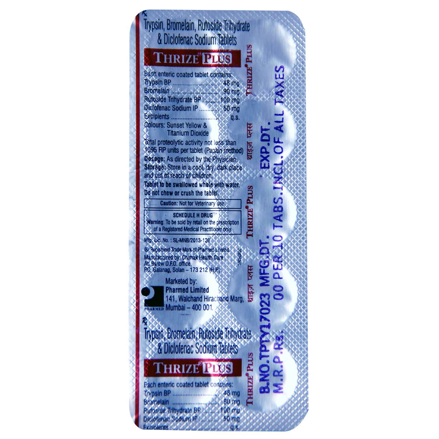 Thrize Plus Tablet 10's, Pack of 10 Thrize Plus Tablet 10's, Pack of 10