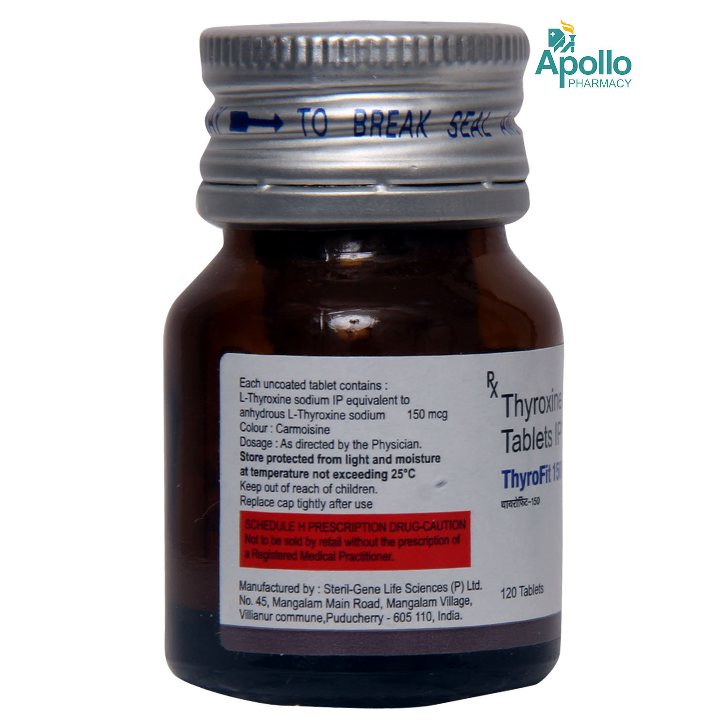 Thyrofit 150 mcg Tablet 120's, Pack of 1 Thyrofit 150 mcg Tablet 120's, Pack of 1