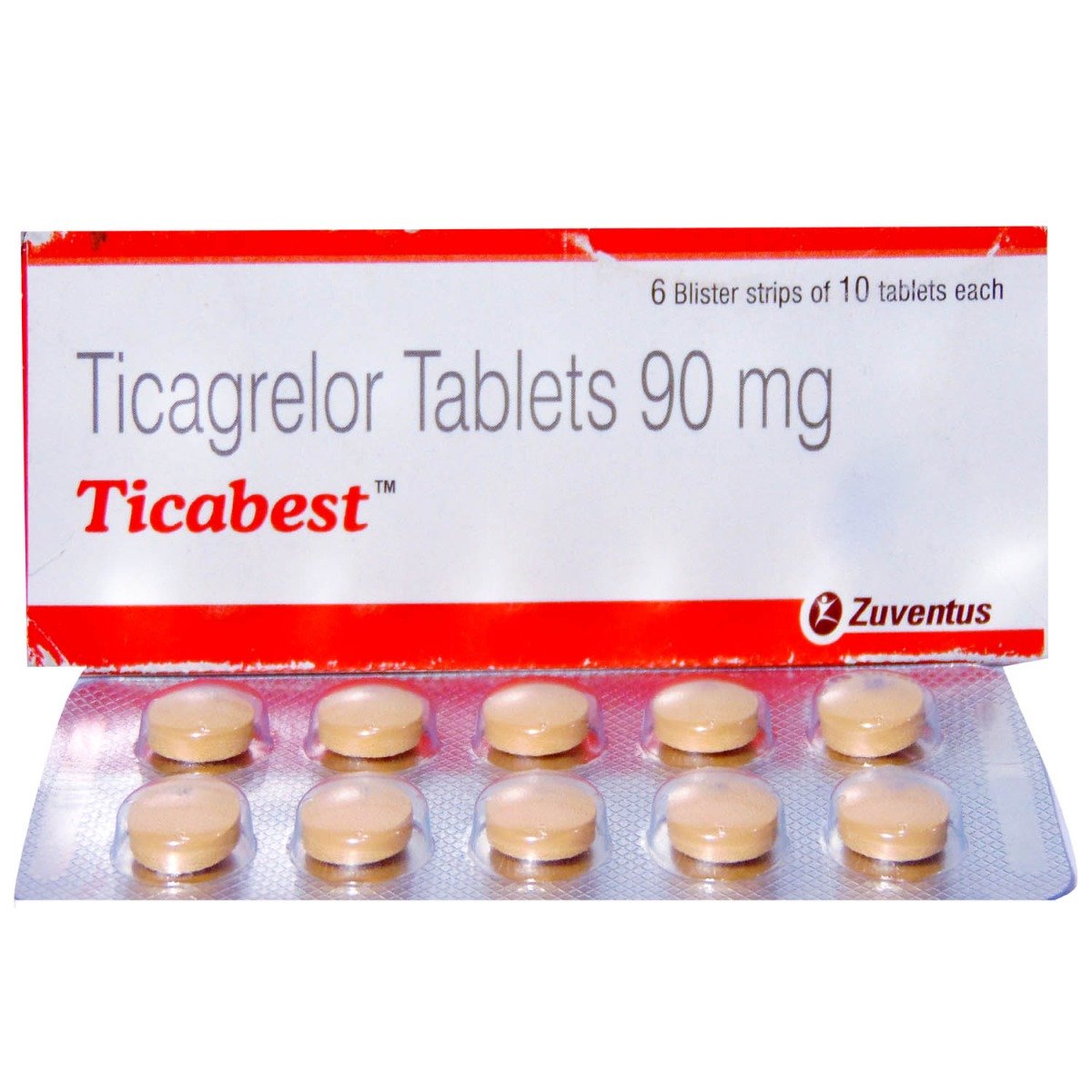 Ticabest 90 mg Tablet 10's, Pack of 10 TabletS Ticabest 90 mg Tablet 10's, Pack of 10 TabletS