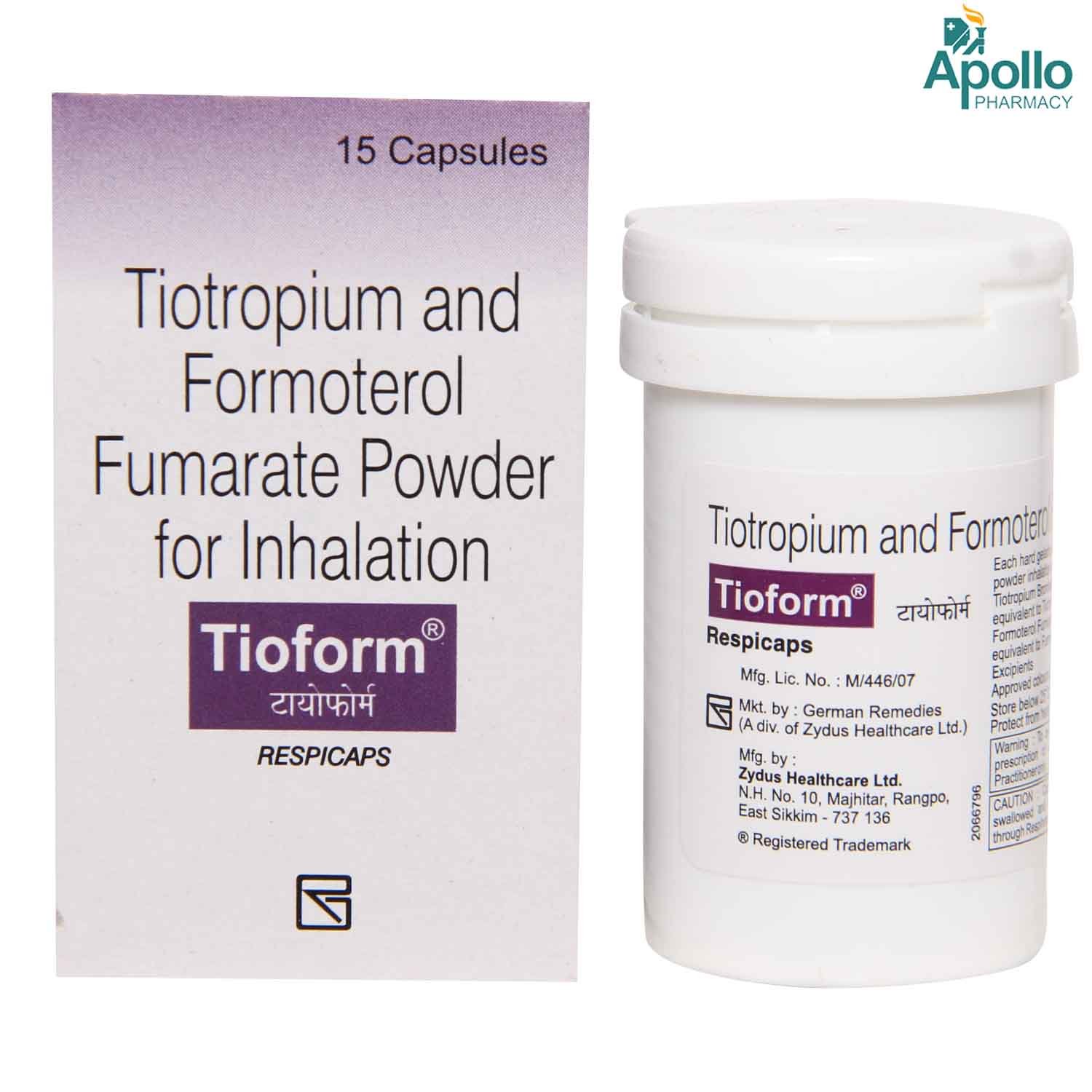 Tioform Respicaps 15's, Pack of 15 CAPSULES Tioform Respicaps 15's, Pack of 15 CAPSULES