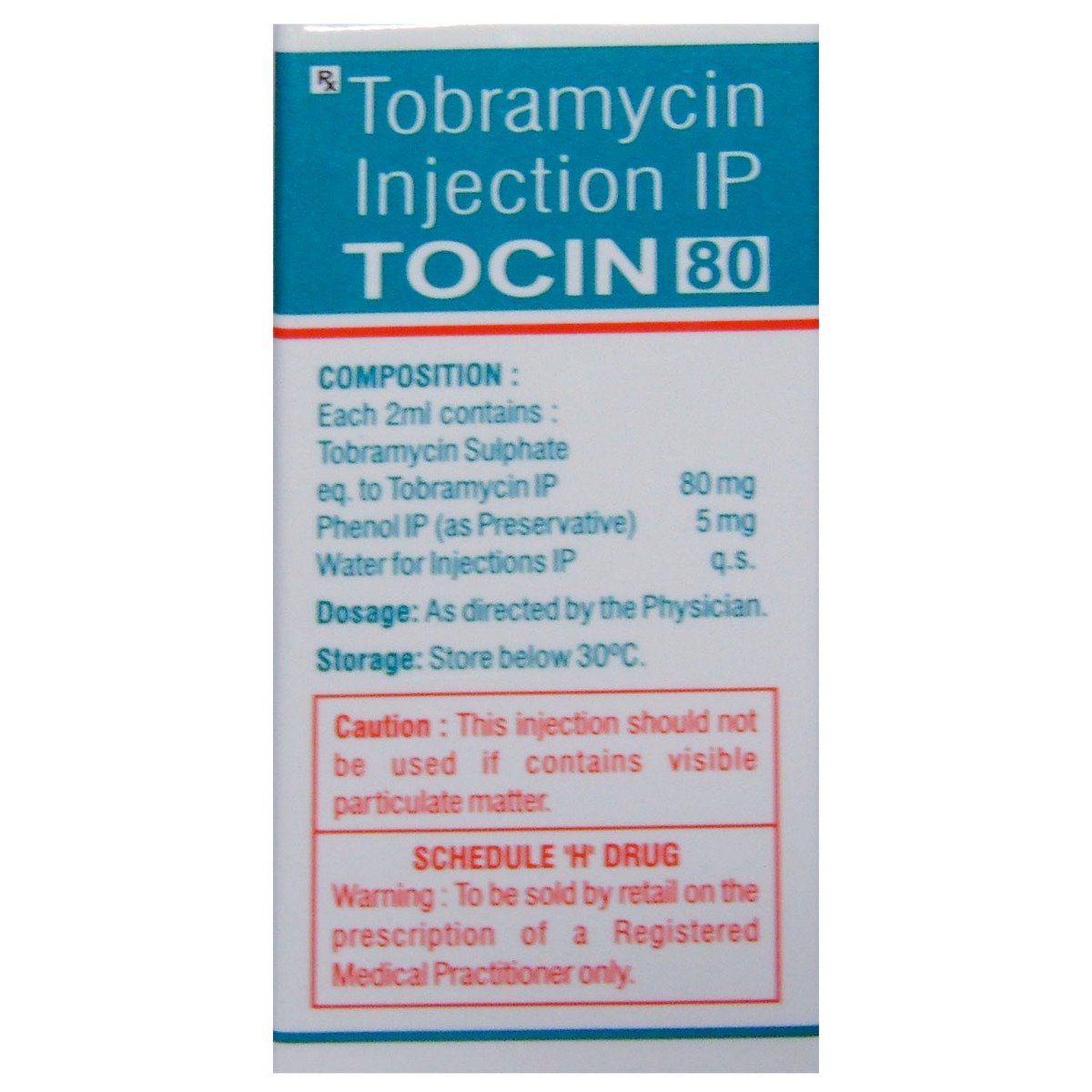 Tocin 80 mg Injection 2 ml, Pack of 1 Injection Tocin 80 mg Injection 2 ml, Pack of 1 Injection