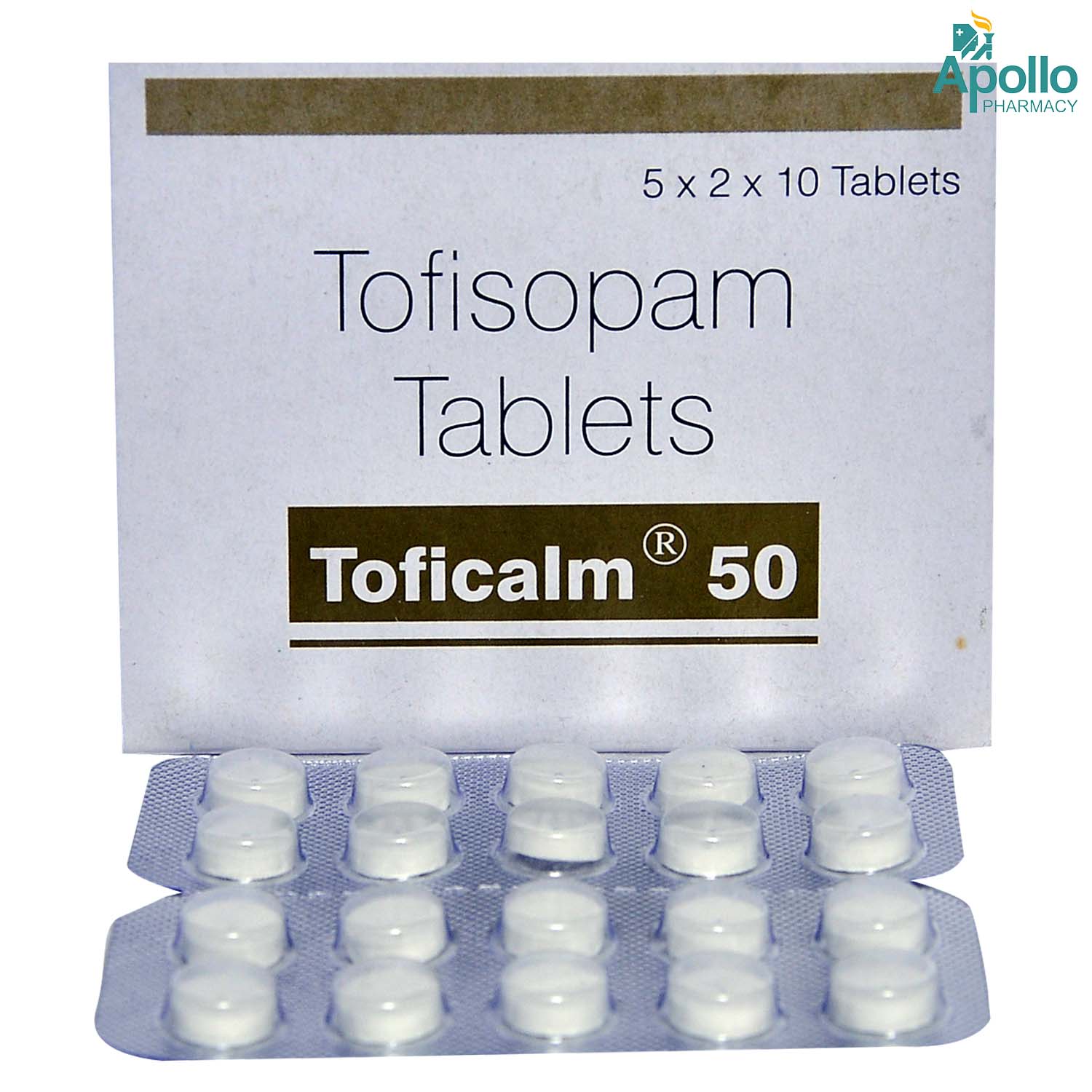 Toficalm 50 Tablet 10's, Pack of 10 TABLETS Toficalm 50 Tablet 10's, Pack of 10 TABLETS
