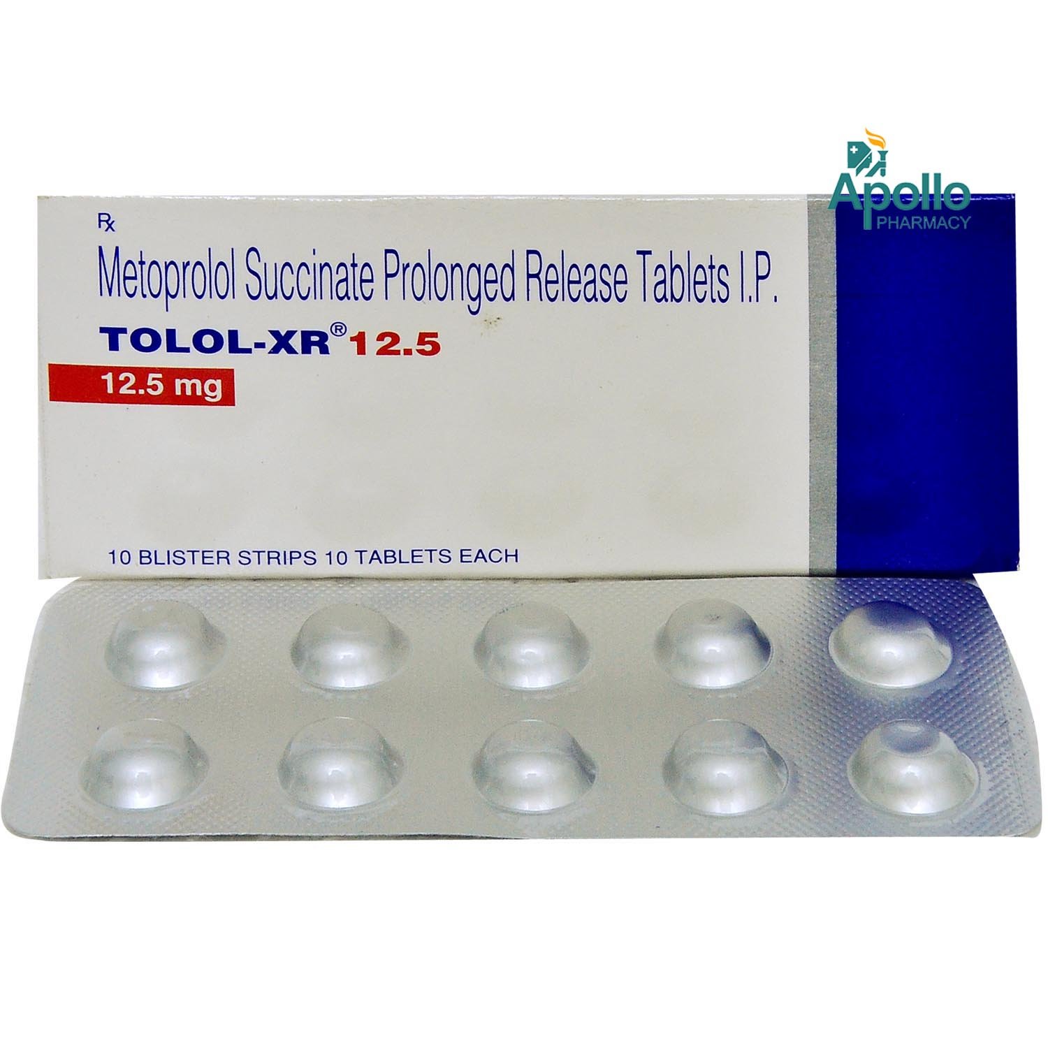 Tolol XR 12.5 Tablet 10's, Pack of 10 TABLETS Tolol XR 12.5 Tablet 10's, Pack of 10 TABLETS