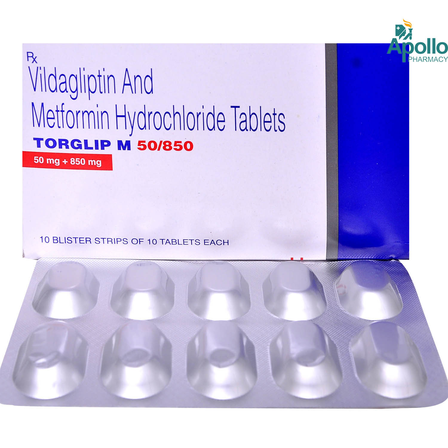 Torglip M 50/850 Tablet 10's, Pack of 10 TABLETS Torglip M 50/850 Tablet 10's, Pack of 10 TABLETS