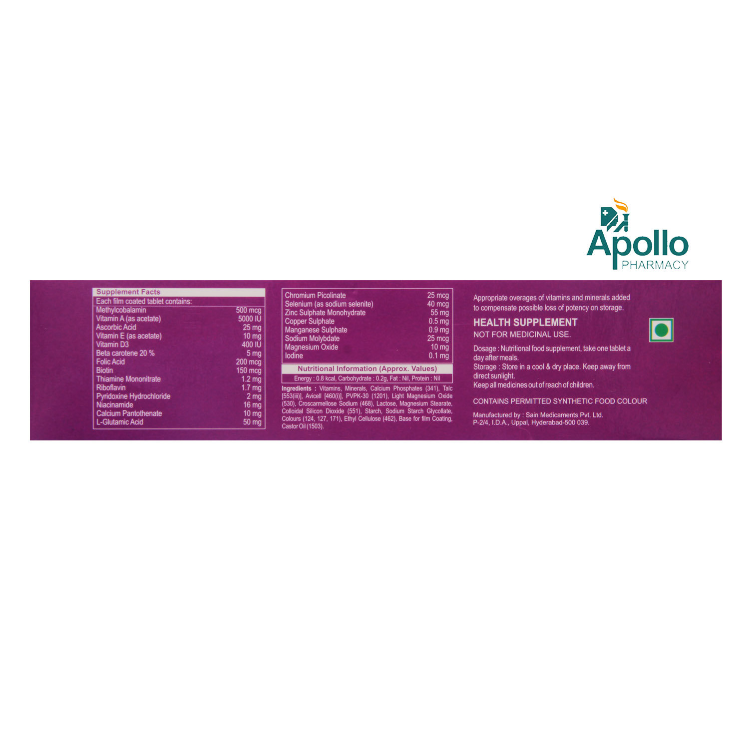 Total Tablet 10's, Pack of 10 Total Tablet 10's, Pack of 10