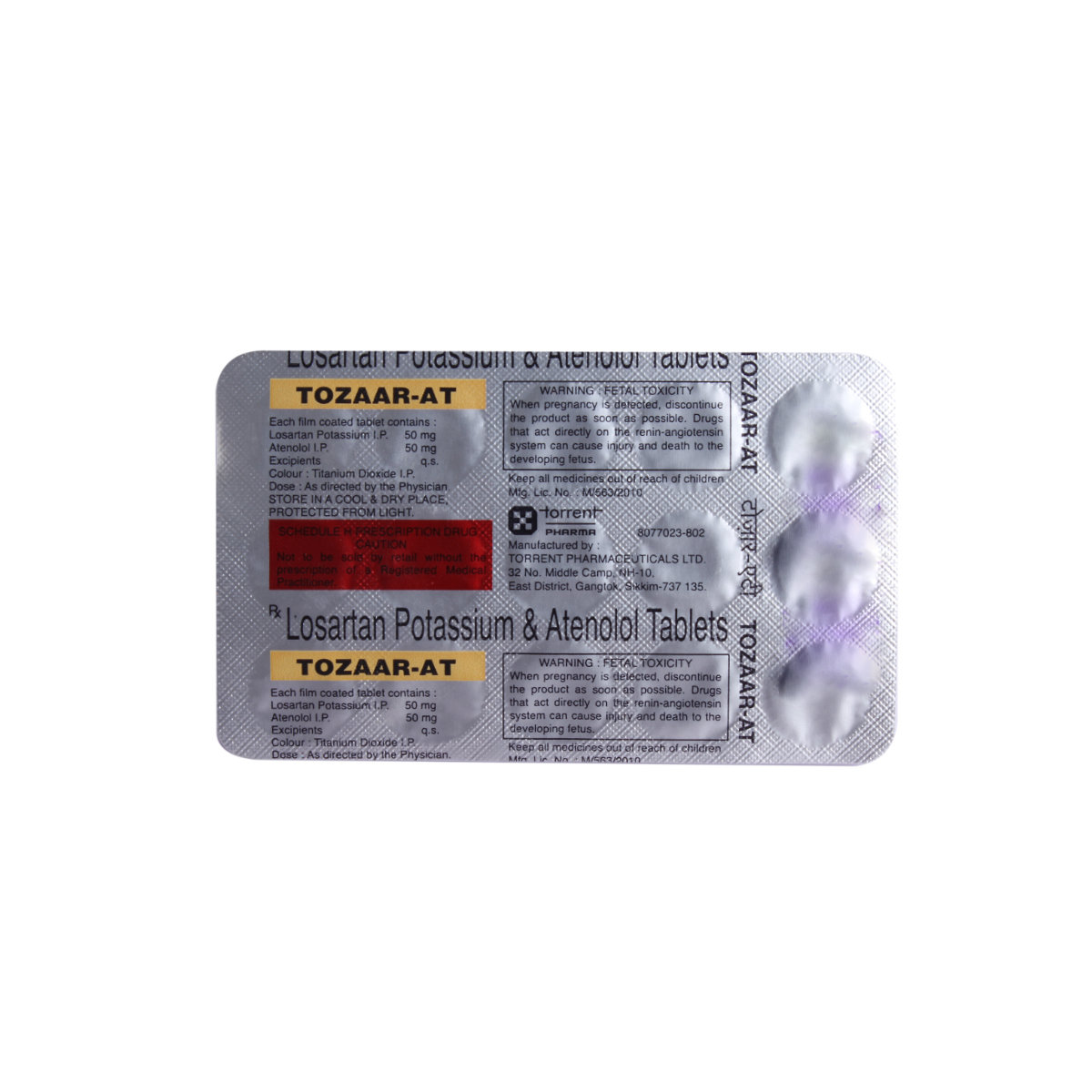 Tozaar-AT Tablet 15's, Pack of 15 TabletS Tozaar-AT Tablet 15's, Pack of 15 TabletS