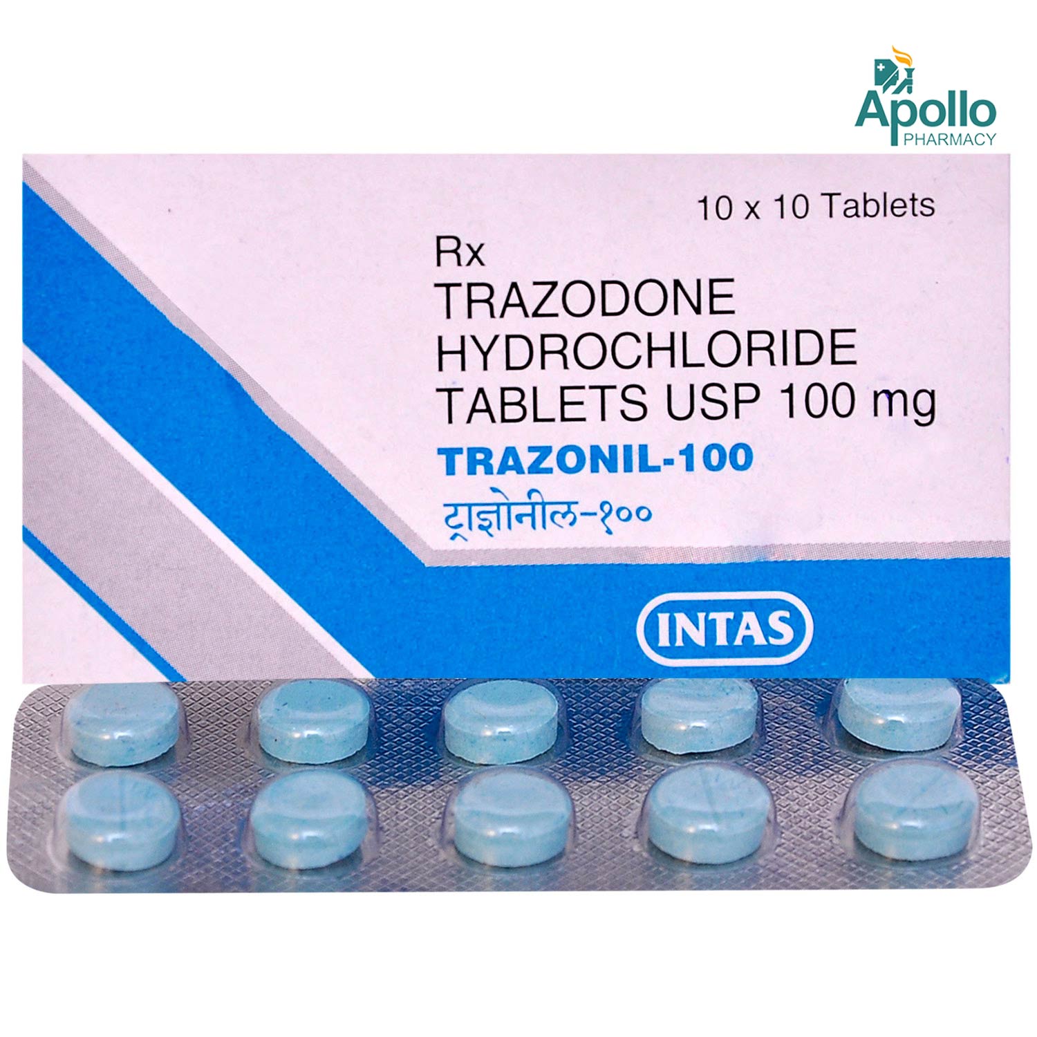 TRAZONIL 100MG TABLET, Pack of 10 TABLETS TRAZONIL 100MG TABLET, Pack of 10 TABLETS