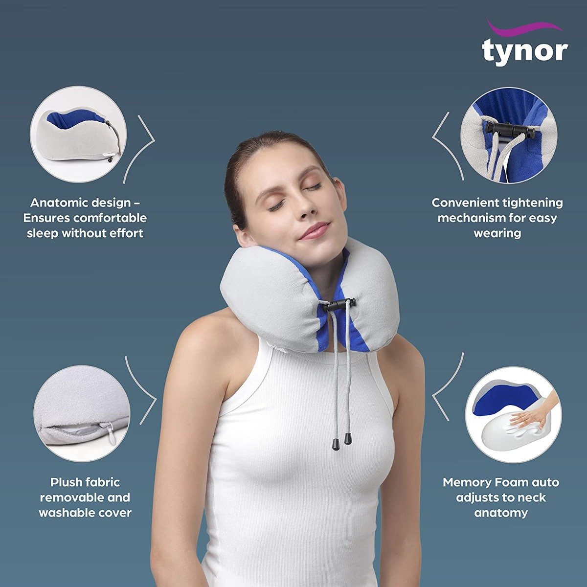 Tynor Travel Pillow Urbane Universal I-94 6.25-12.5cm, 1 Count, Pack of 1 Tynor Travel Pillow Urbane Universal I-94 6.25-12.5cm, 1 Count, Pack of 1