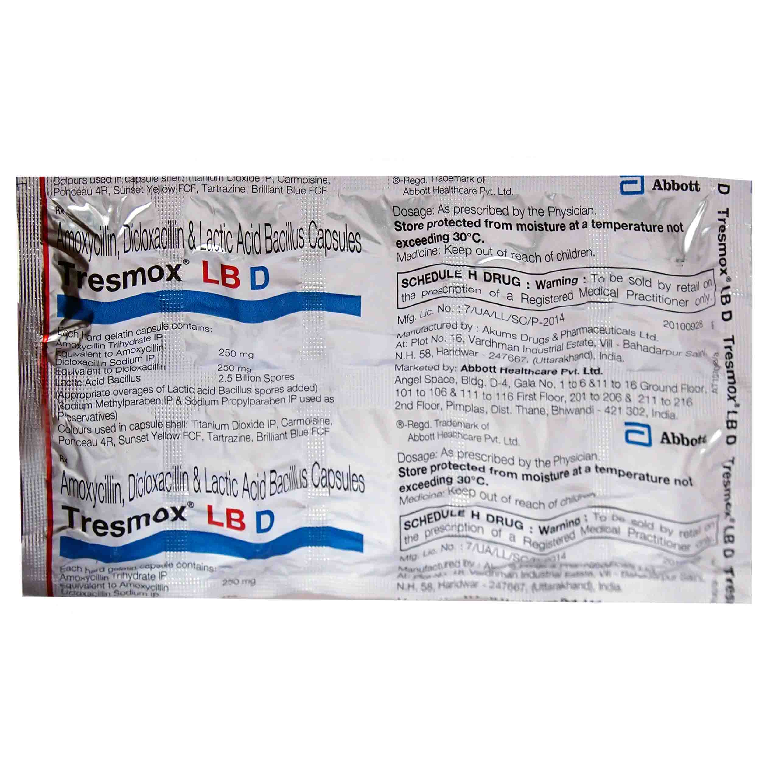 Tresmox LB D Capsule 10's, Pack of 10 CAPSULES Tresmox LB D Capsule 10's, Pack of 10 CAPSULES