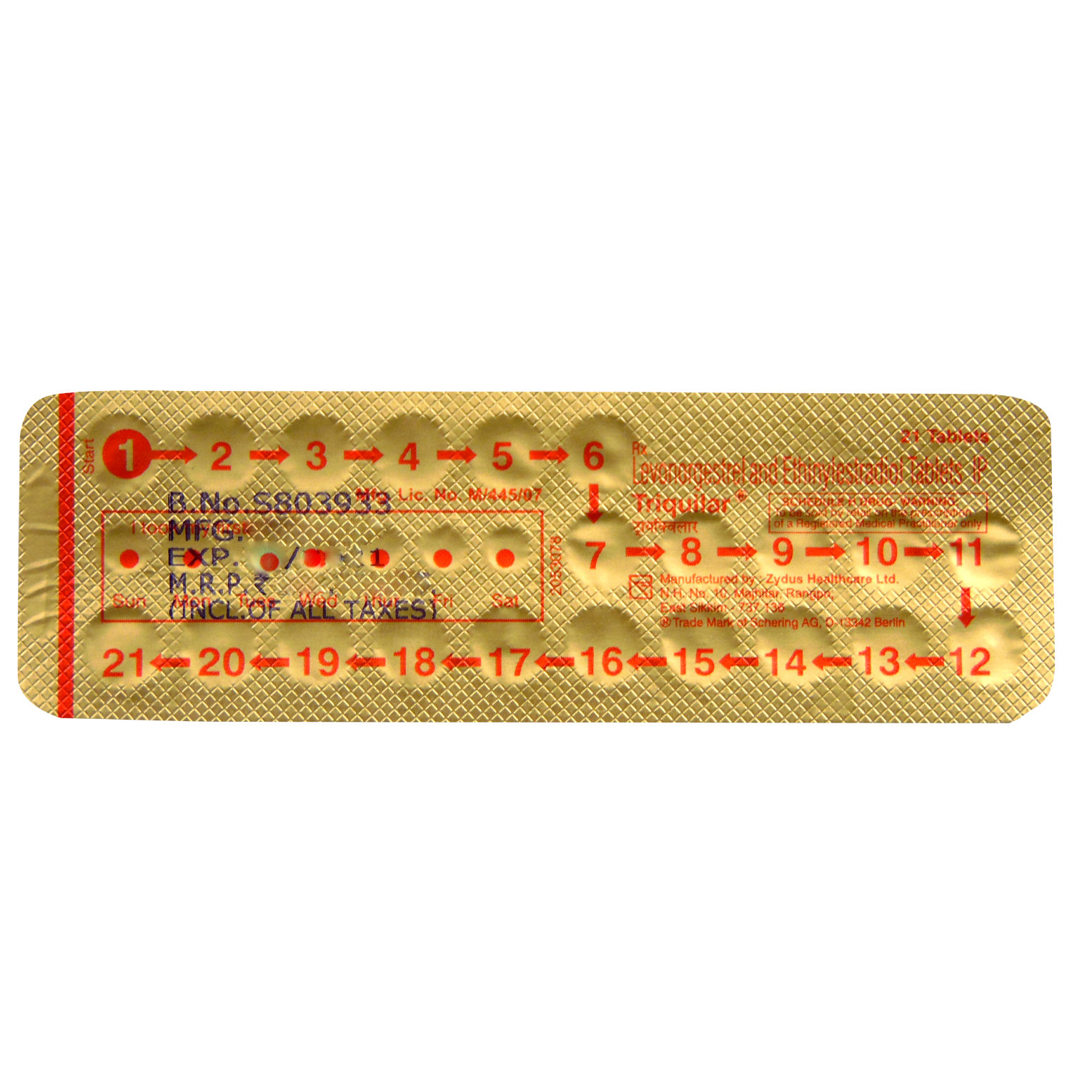 Triquilar Kit 21's, Pack of 1 TABLET Triquilar Kit 21's, Pack of 1 TABLET