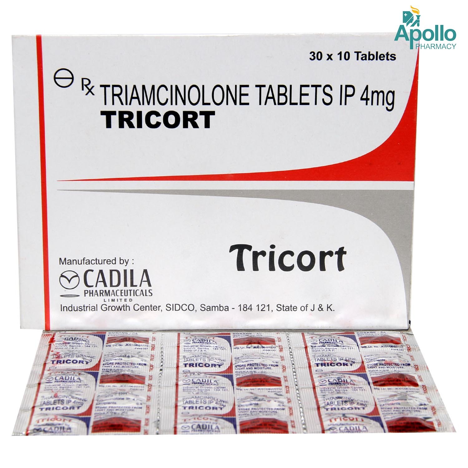 Tricort 4 mg Tablet 10's, Pack of 10 TABLETS Tricort 4 mg Tablet 10's, Pack of 10 TABLETS