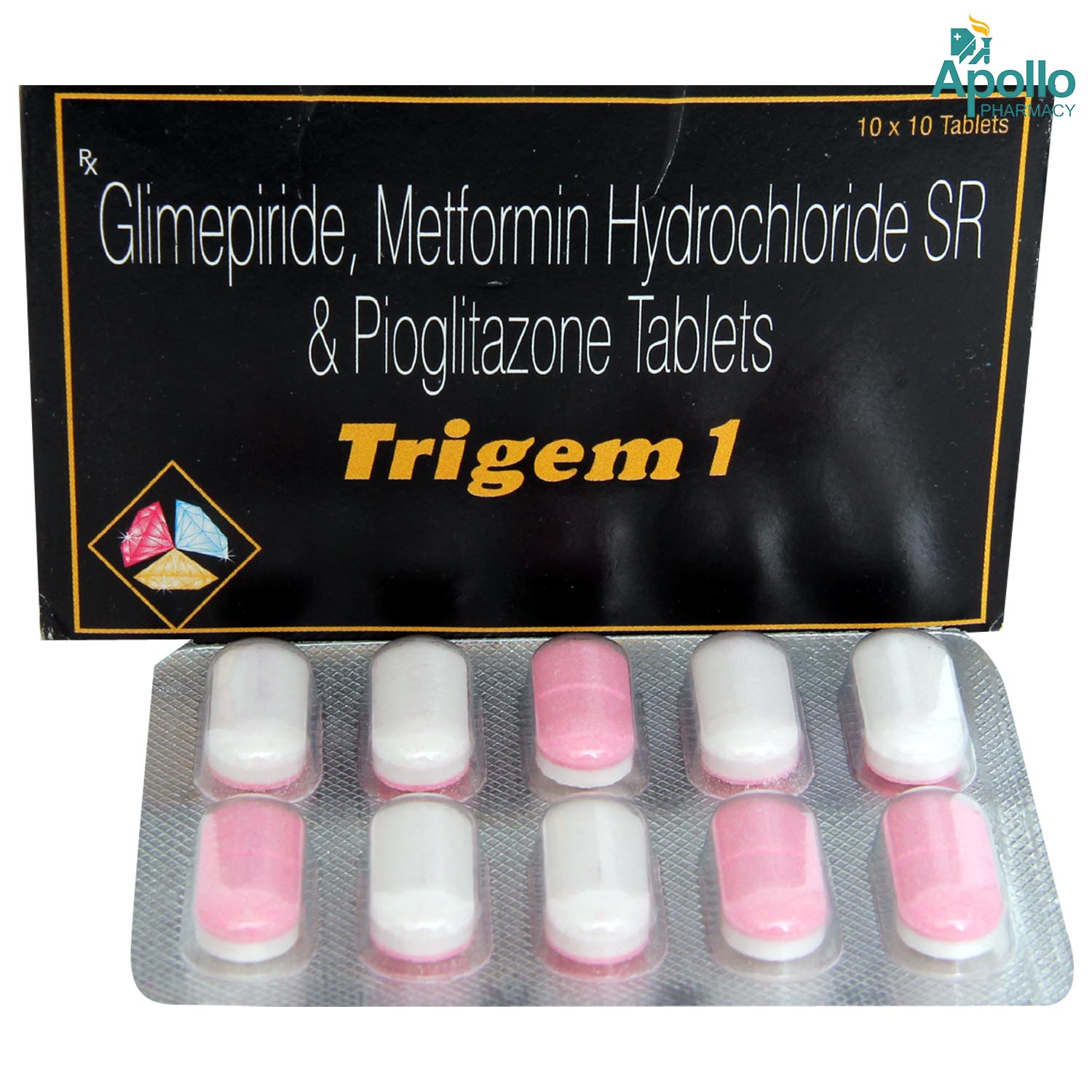 Trigem 1 Tablet 10's, Pack of 10 TABLETS Trigem 1 Tablet 10's, Pack of 10 TABLETS