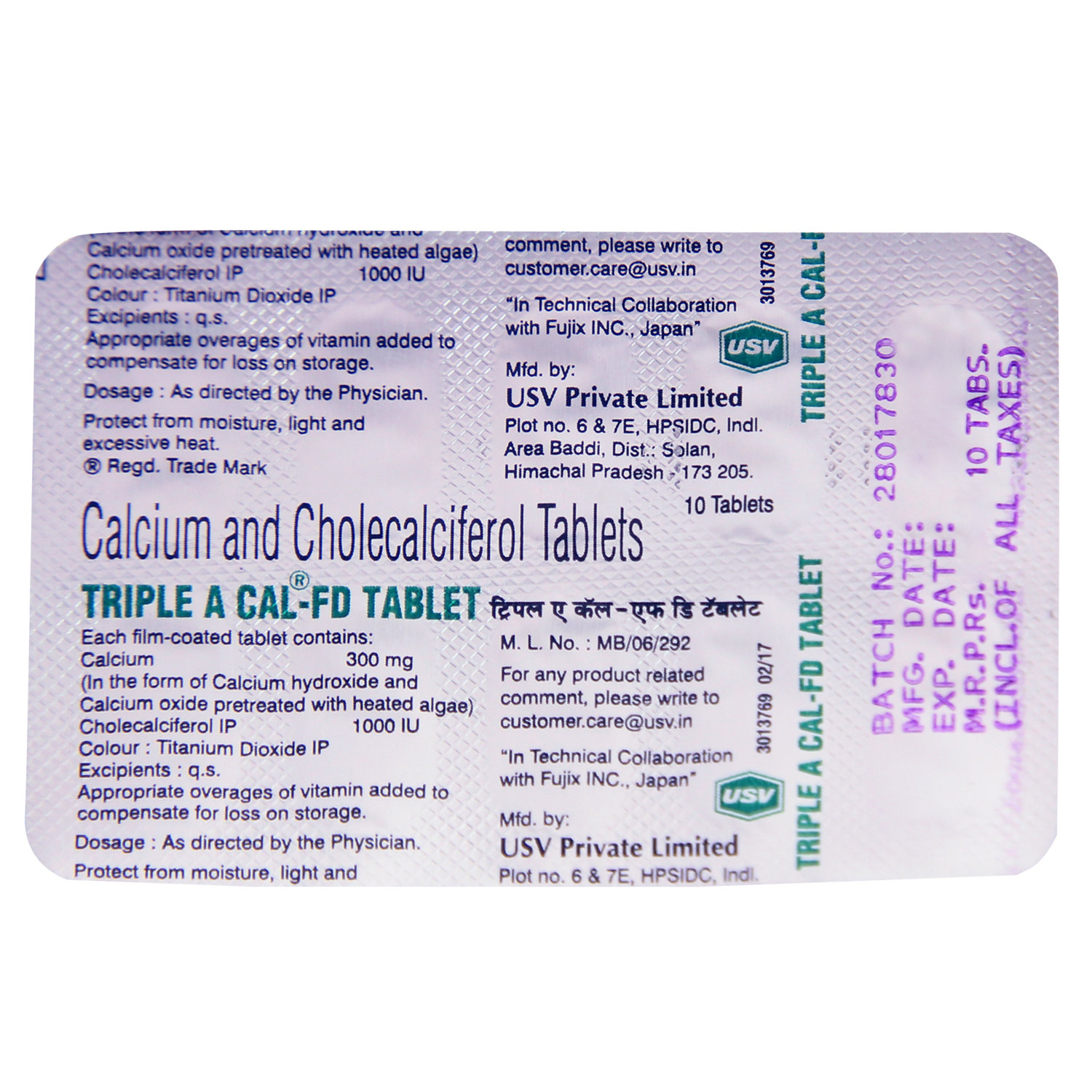 TripleACal-FD Tablet 10's, Pack of 10 TripleACal-FD Tablet 10's, Pack of 10