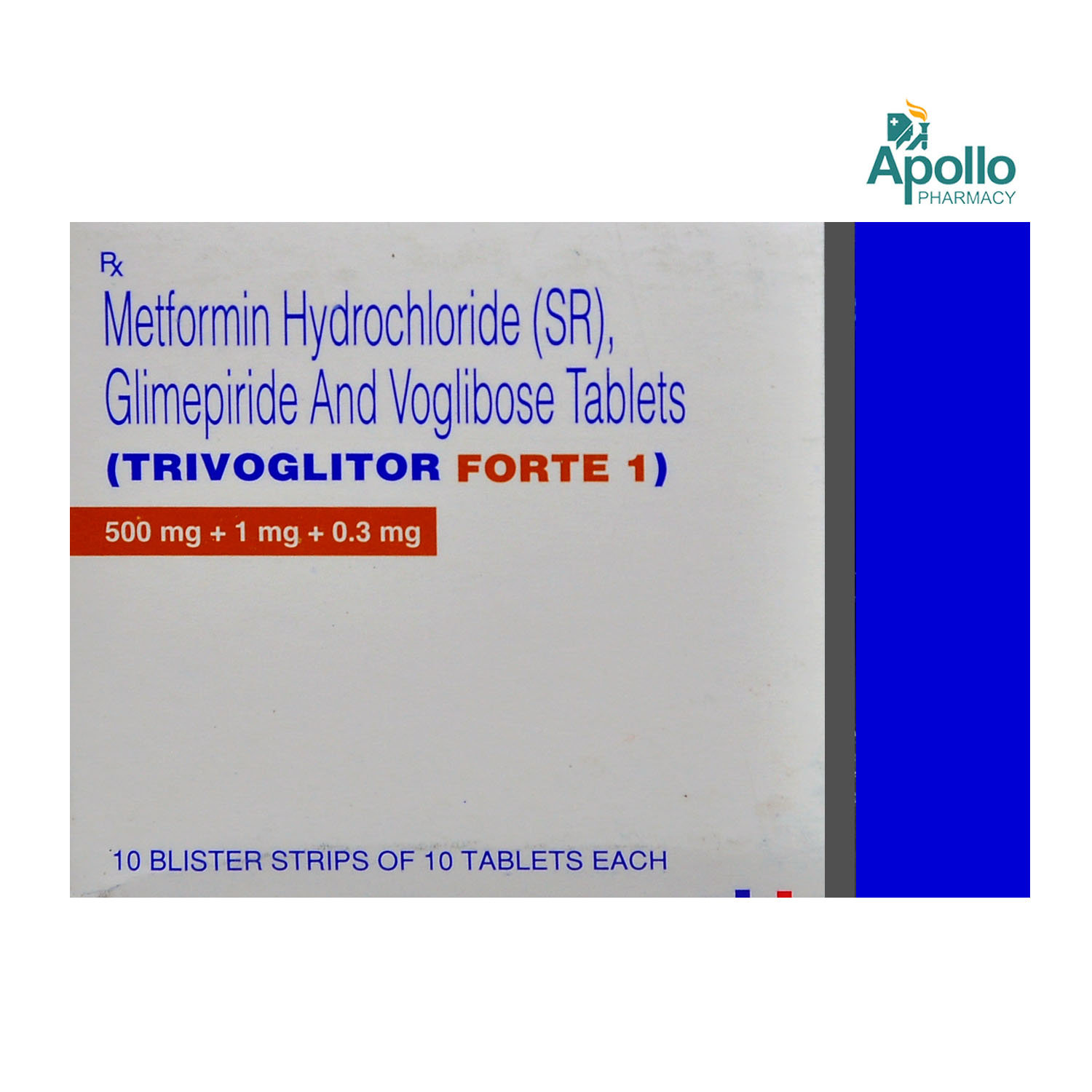 Trivoglitor Forte 1 Tablet 10's, Pack of 10 TABLETS Trivoglitor Forte 1 Tablet 10's, Pack of 10 TABLETS