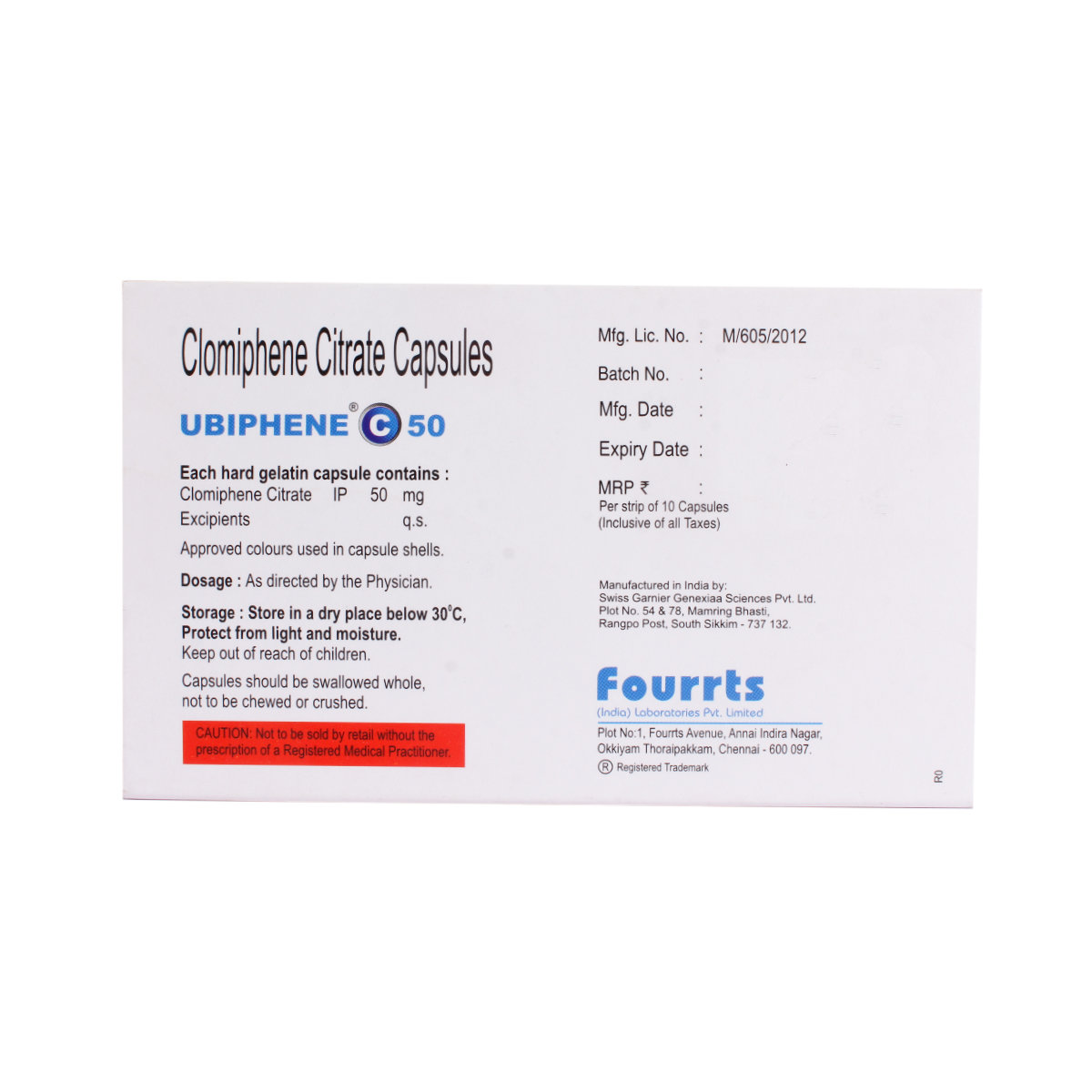 Ubiphene C 50 Capsule 10's, Pack of 10 CAPSULES Ubiphene C 50 Capsule 10's, Pack of 10 CAPSULES