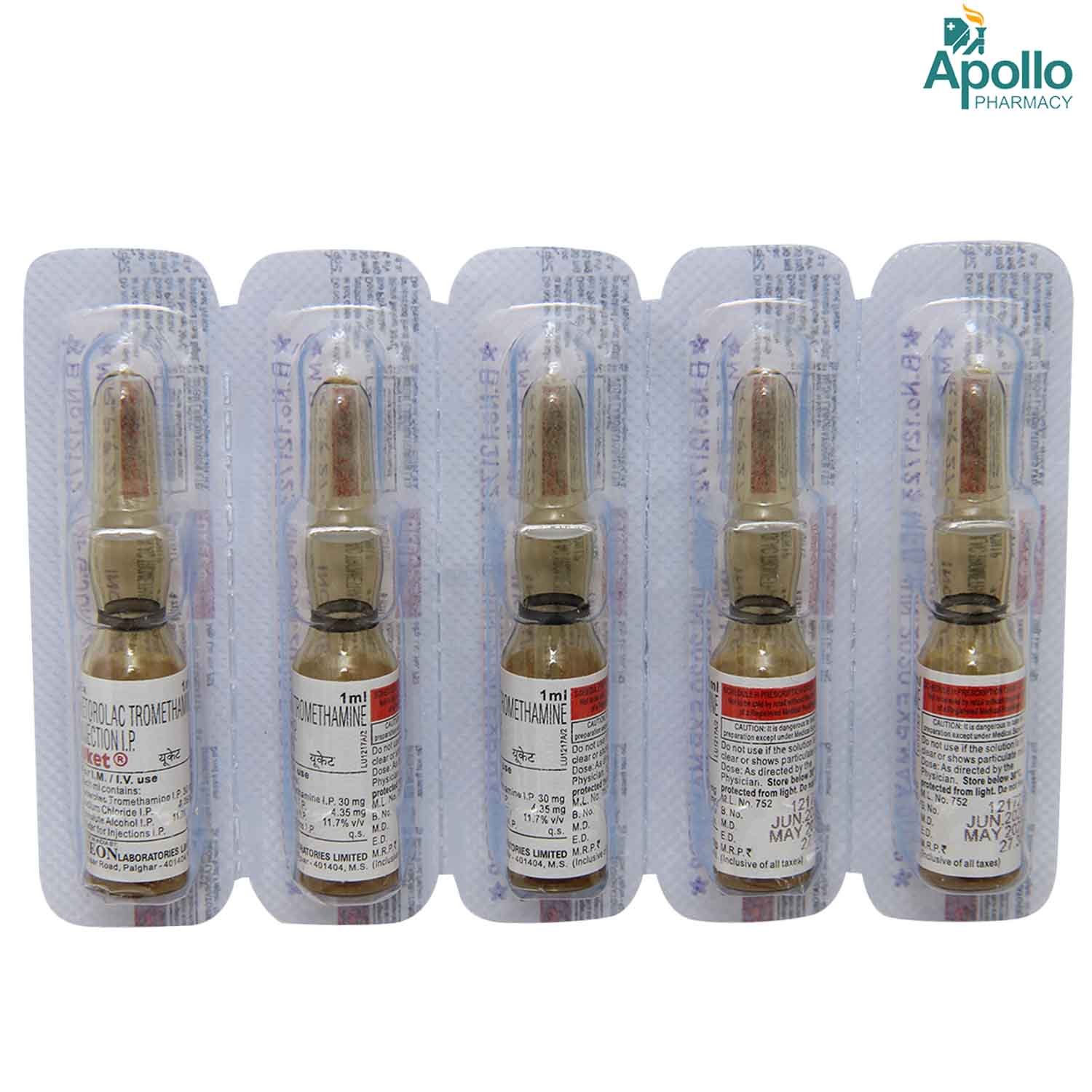 UKET 30MG INJECTION 1ML, Pack of 1 Injection UKET 30MG INJECTION 1ML, Pack of 1 Injection