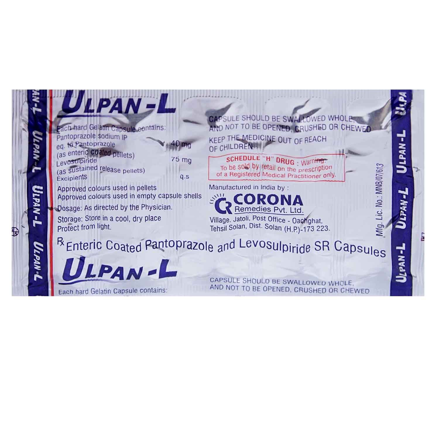 Ulpan L Capsule 10's, Pack of 10 CAPSULES Ulpan L Capsule 10's, Pack of 10 CAPSULES