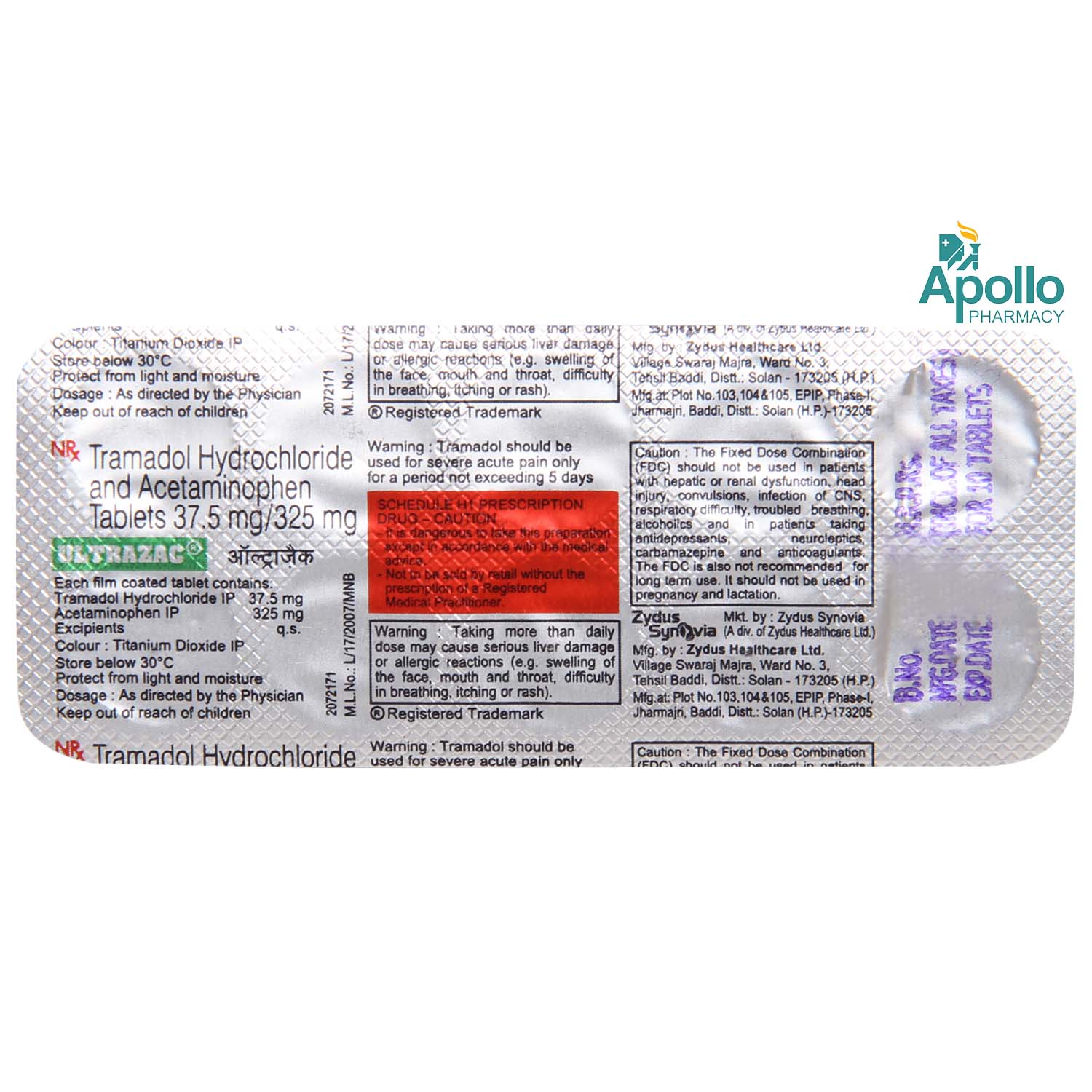 ULTRAZAC 325MG TABLET, Pack of 10 ULTRAZAC 325MG TABLET, Pack of 10