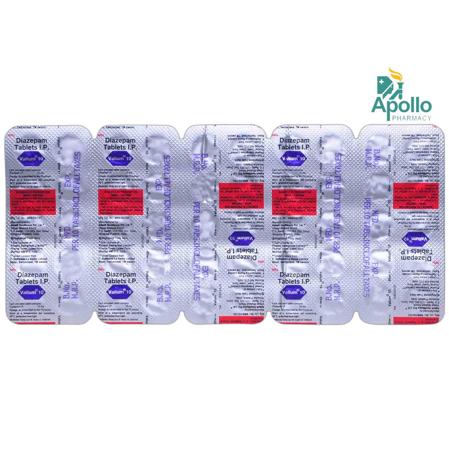 Valium 10Mg Tablet 10's, Pack of 10 TABLETS Valium 10Mg Tablet 10's, Pack of 10 TABLETS