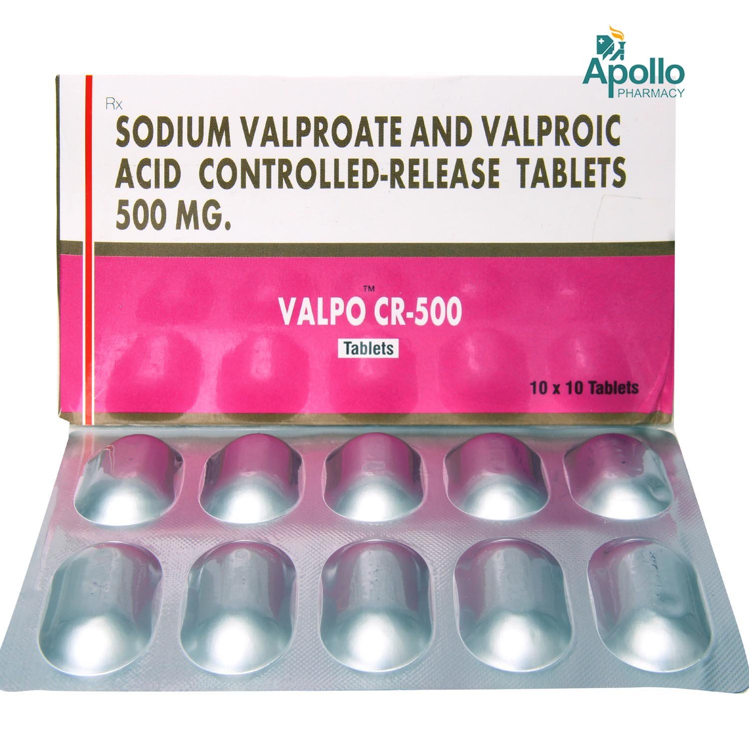 VALPO CR 500MG TABLET, Pack of 10 TABLETS VALPO CR 500MG TABLET, Pack of 10 TABLETS