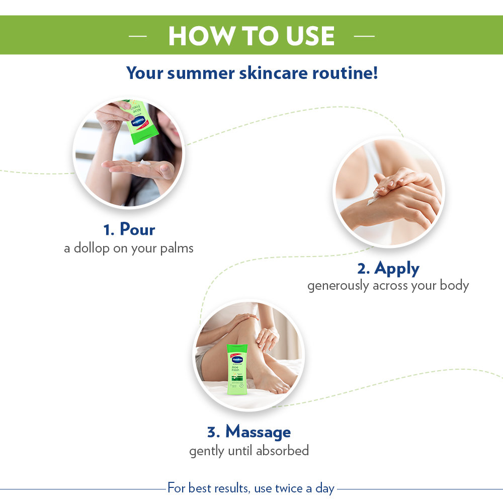 Vaseline Intensive Care Aloe Fresh Body Lotion 200 ml | With 100% Pure Aloe Vera Extract | Deeply Hydrates Skin In Harsh Summer | Non Greasy & Featurelight Fornula | For Dry Skin, Pack of 1 Vaseline Intensive Care Aloe Fresh Body Lotion 200 ml | With 100% Pure Aloe Vera Extract | Deeply Hydrates Skin In Harsh Summer | Non Greasy & Featurelight Fornula | For Dry Skin, Pack of 1